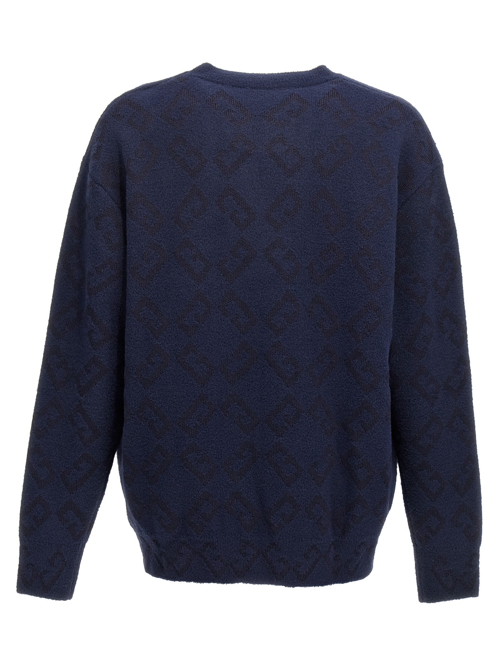 Shop Givenchy Logo Embroidery Sweater In Blue