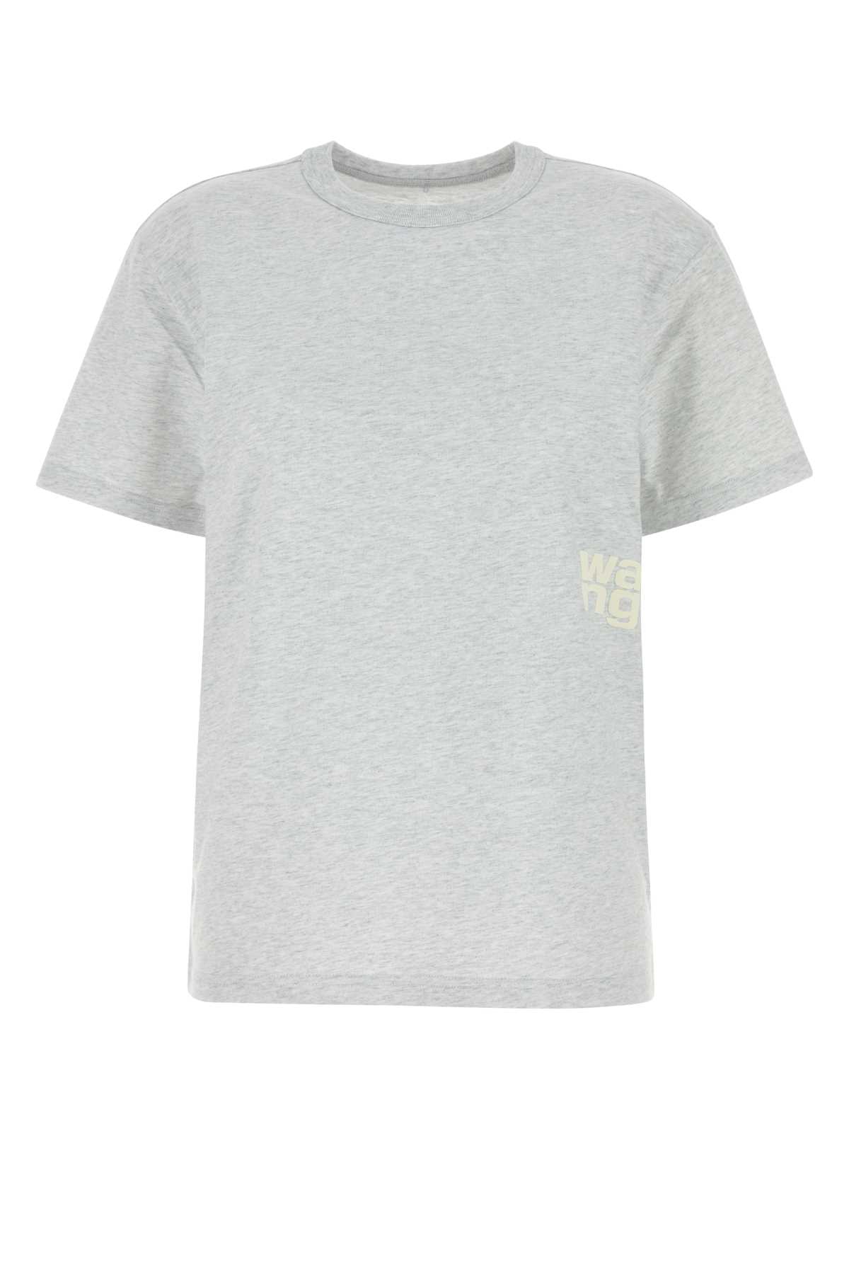 Melange Light Grey Cotton T-shirt