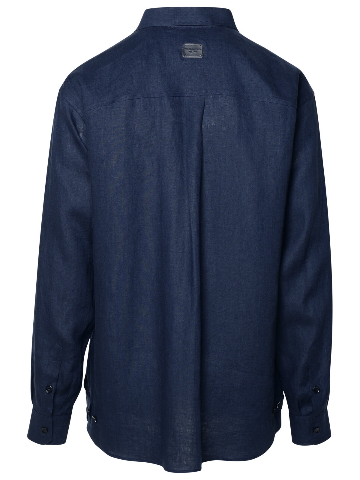 Shop Dolce & Gabbana Blue Linen Shirt