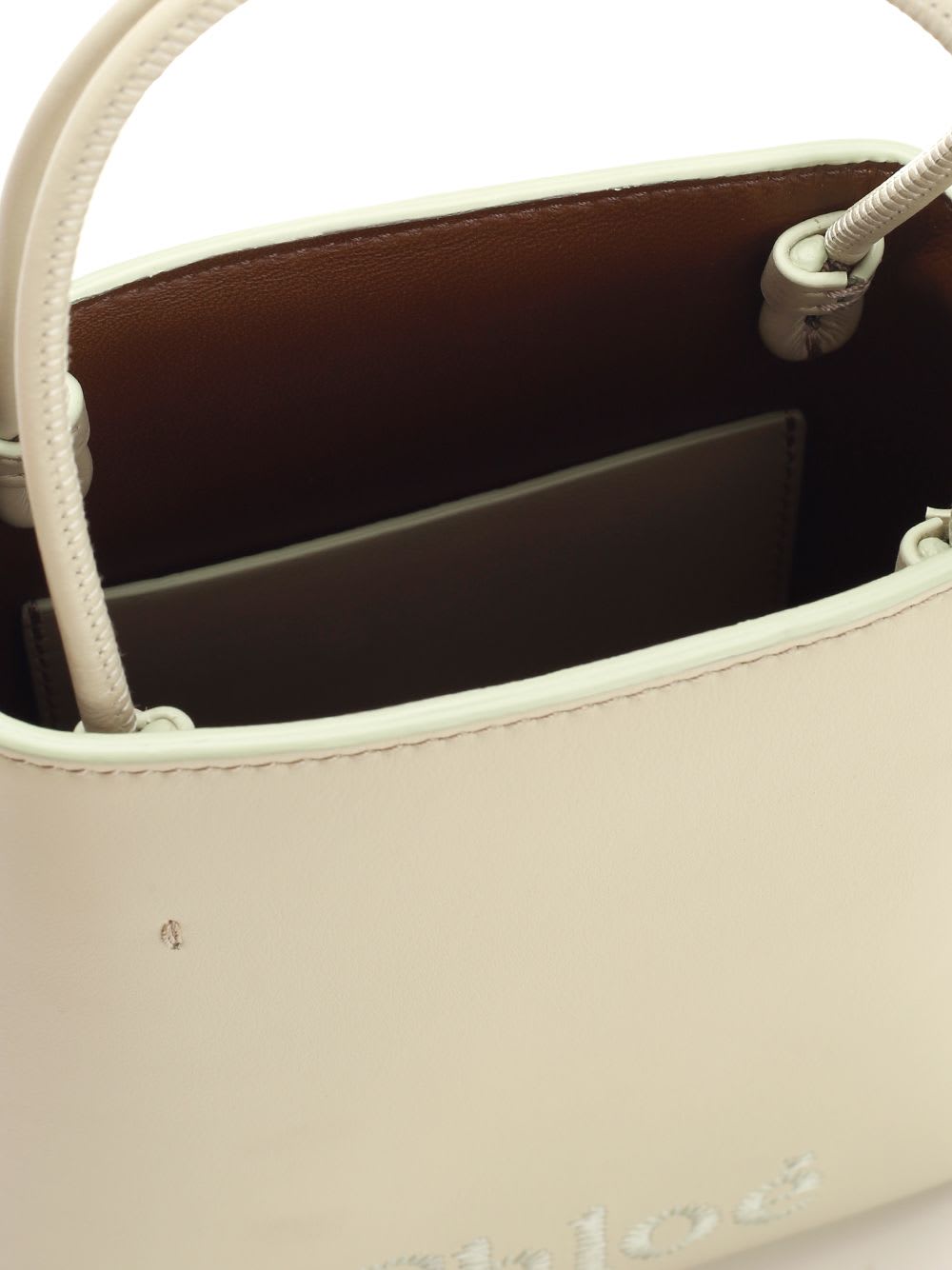 Shop Chloé Sense Micro Tote In White