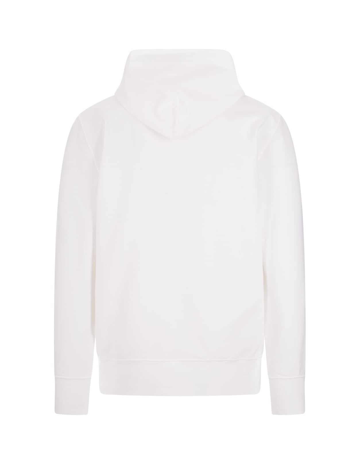 Shop Kiton White Hoodie With Logo