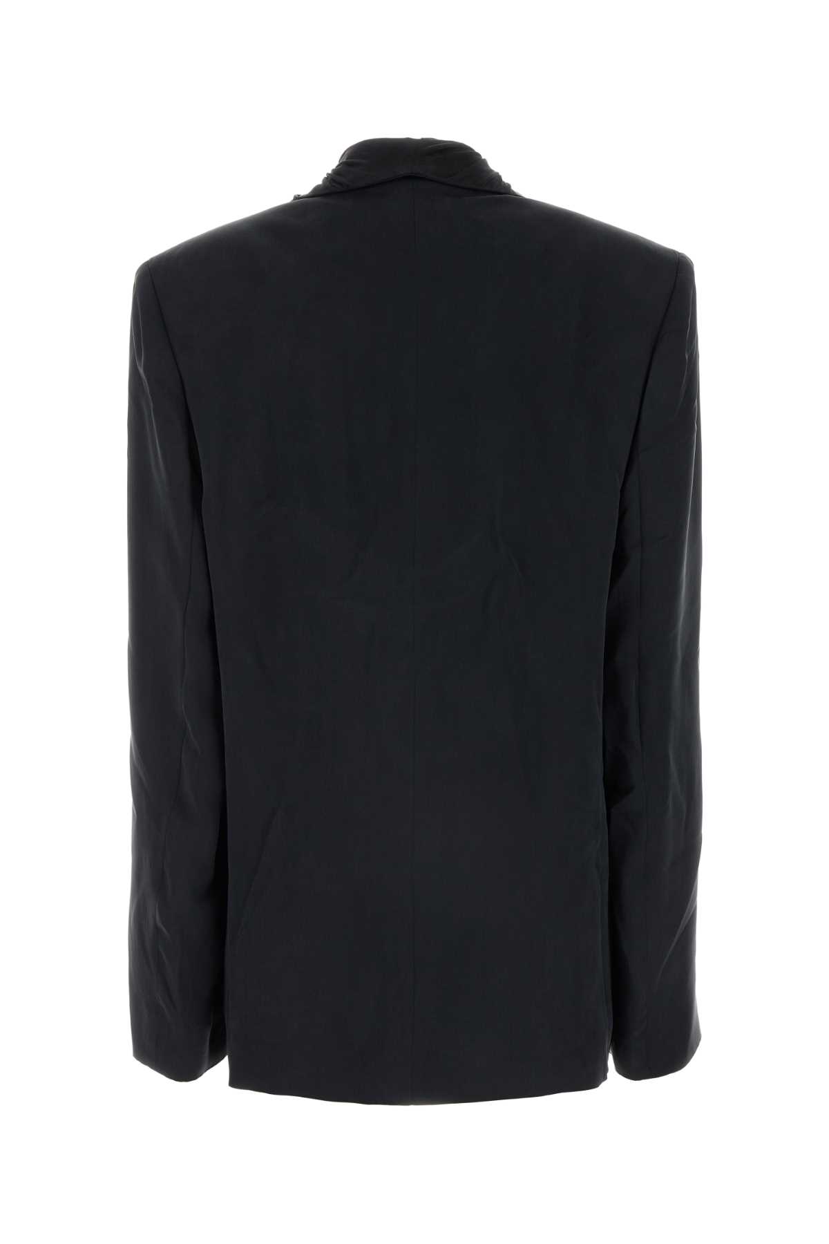 Shop Y/project Charcoal Cupro Oversize Blazer In Black