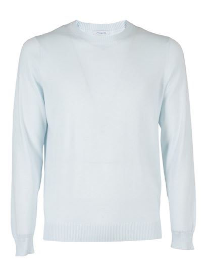 Malo Cotton Jumper In Turquoise