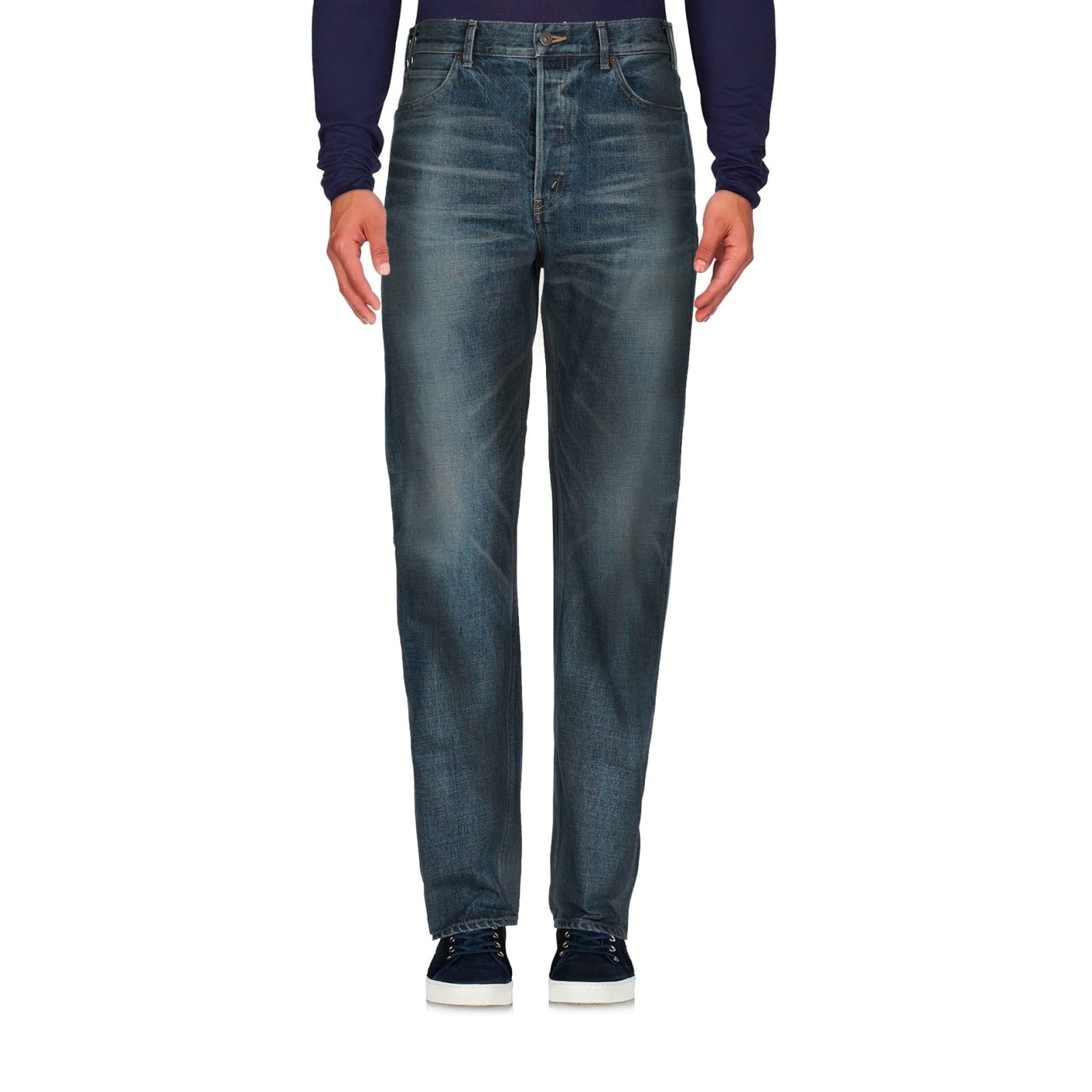 Shop Celine Denim Jeans In Blue