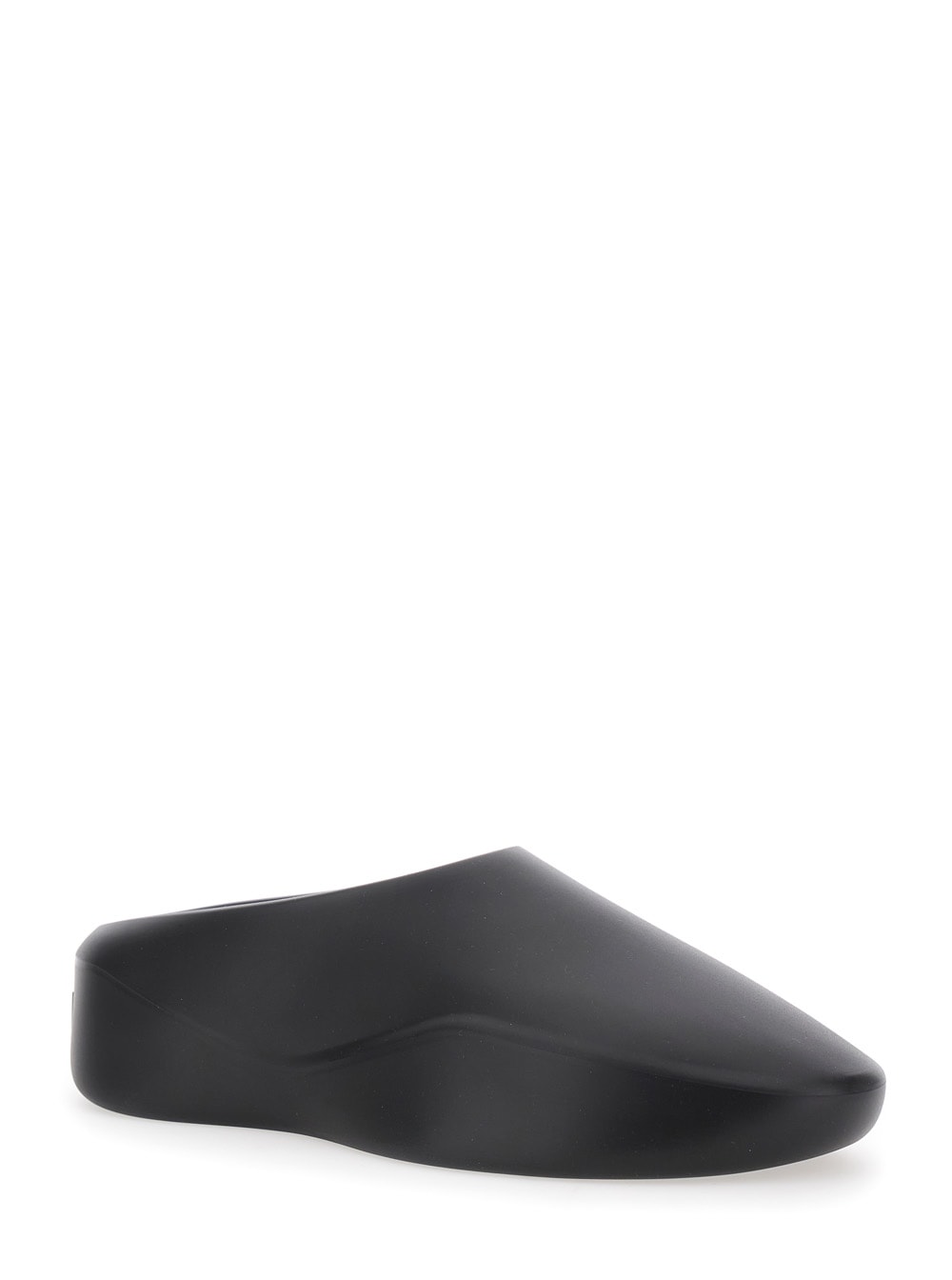 Shop Fear Of God Eva Runner Black Sneakers With Logo On The Heel And Side Cut-out Detail In Plastic Man