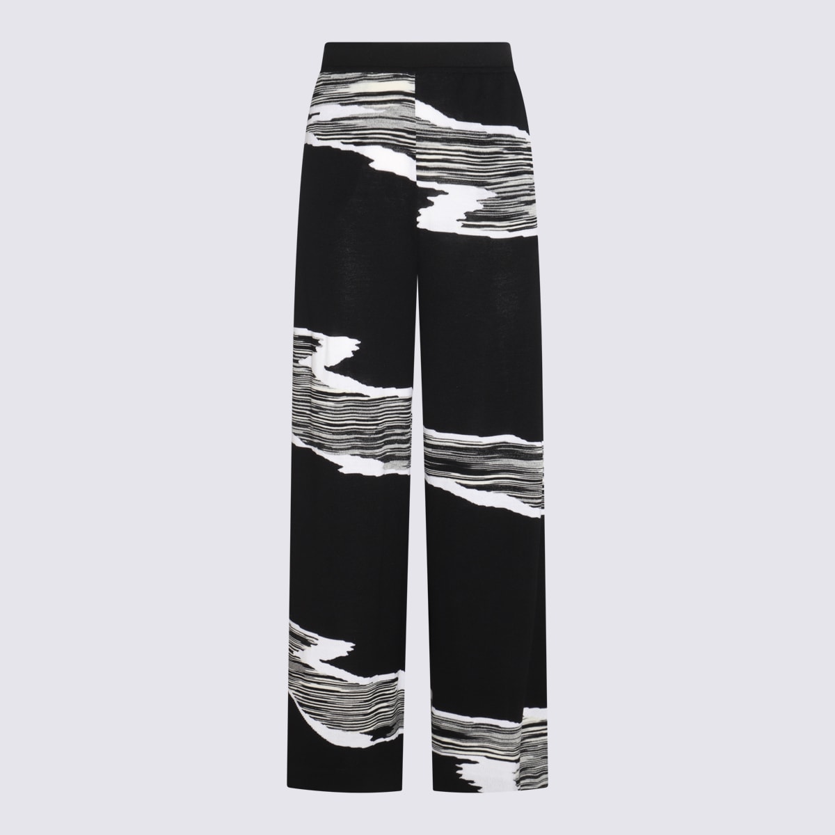 Shop Missoni Black And White Wool Trousers