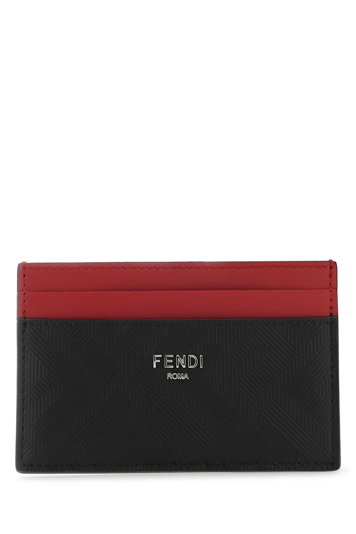 Shop Fendi Two-tone Leather Card Holder In F19kp