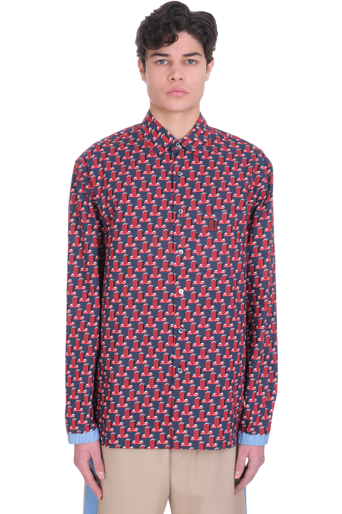 Lanvin Shirt In Red Cotton