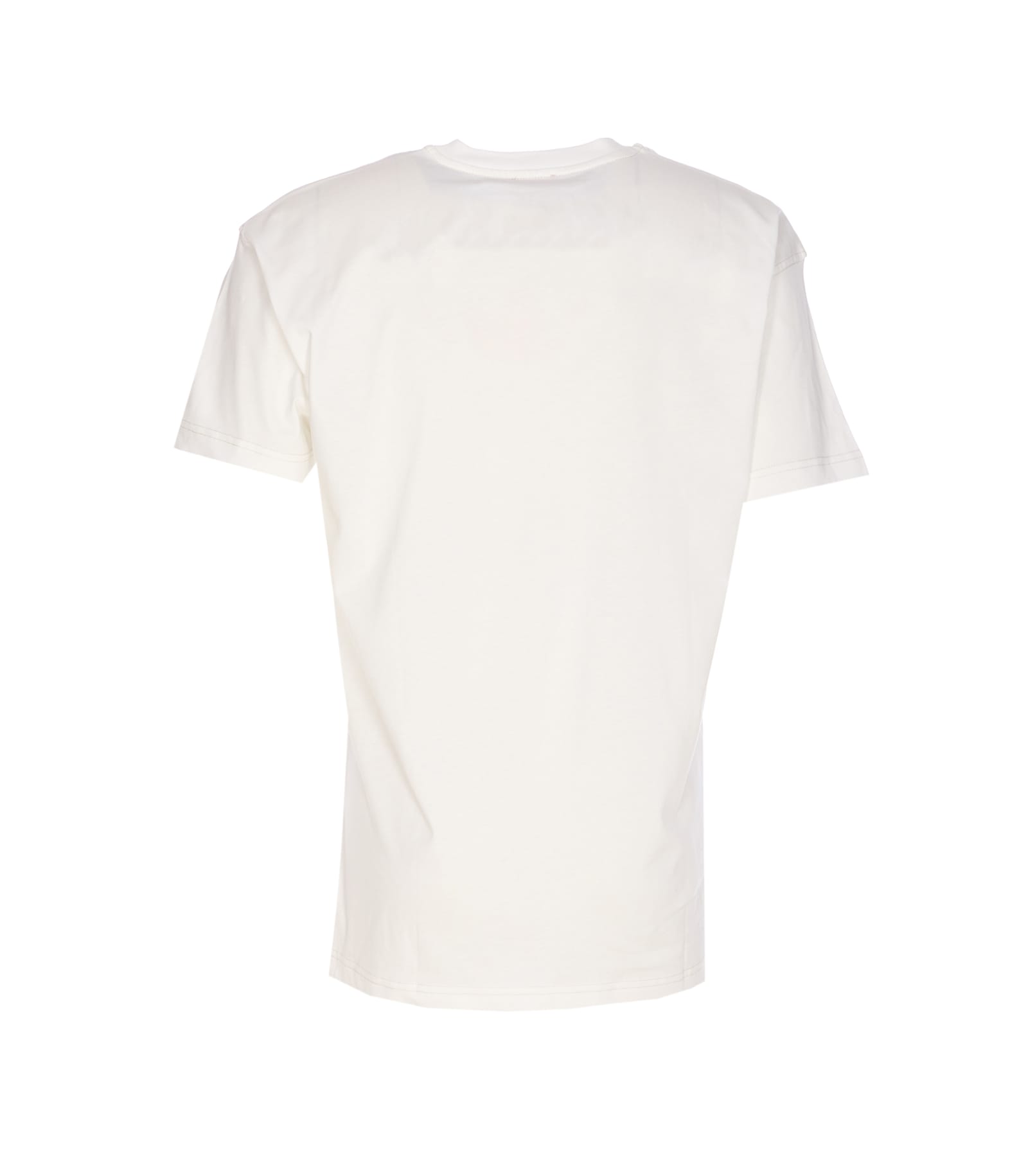 Diesel Crewneck Graphic Print T-shirt With Velvet Logo In White