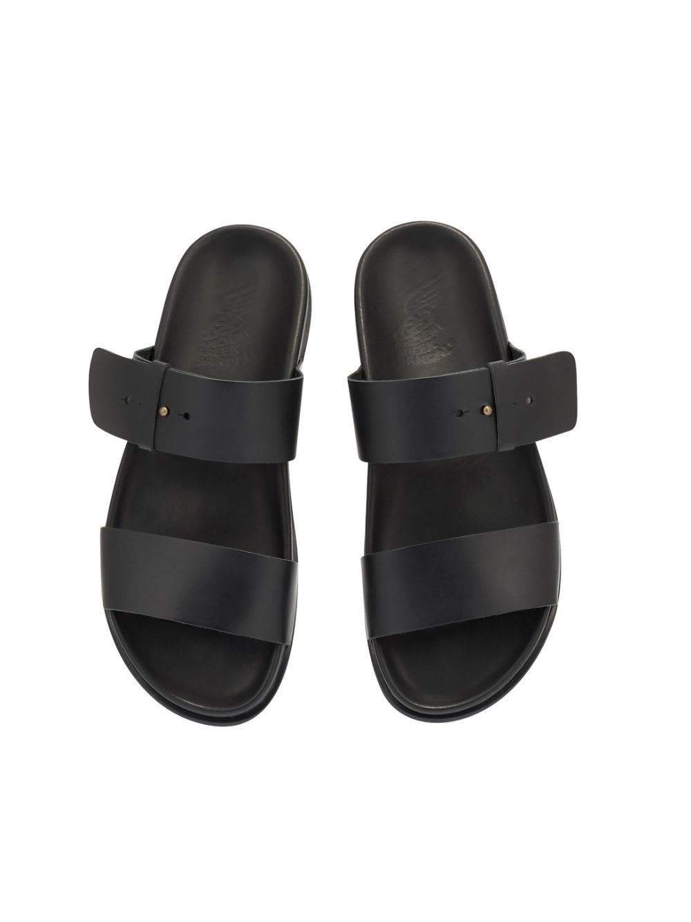 Shop Ancient Greek Sandals Kimon Sandals In Black