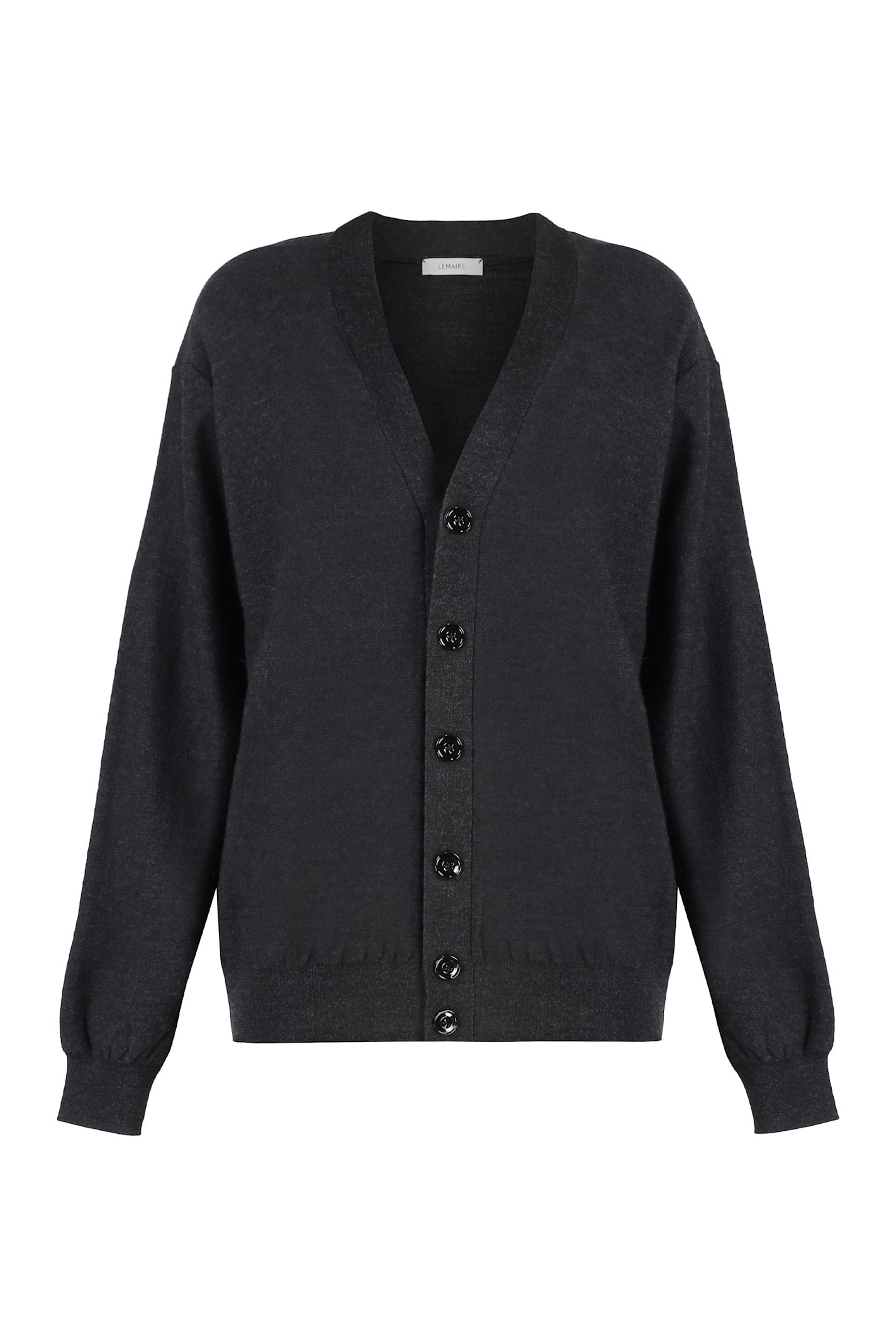 Lemaire Wool Cardigan In Black