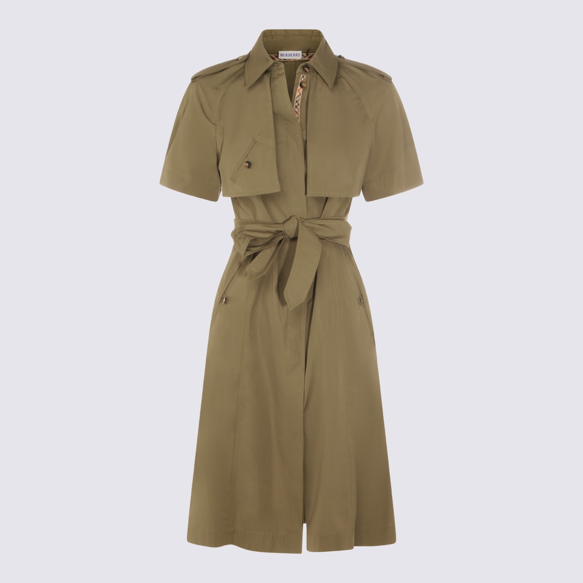 Burberry Olive Cotton Dress