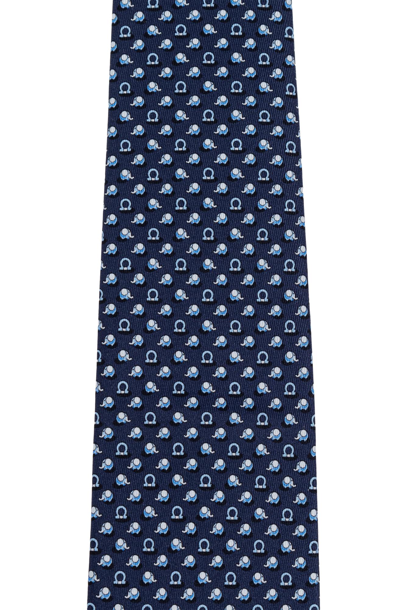 Ferragamo Pointed Tie In Blue