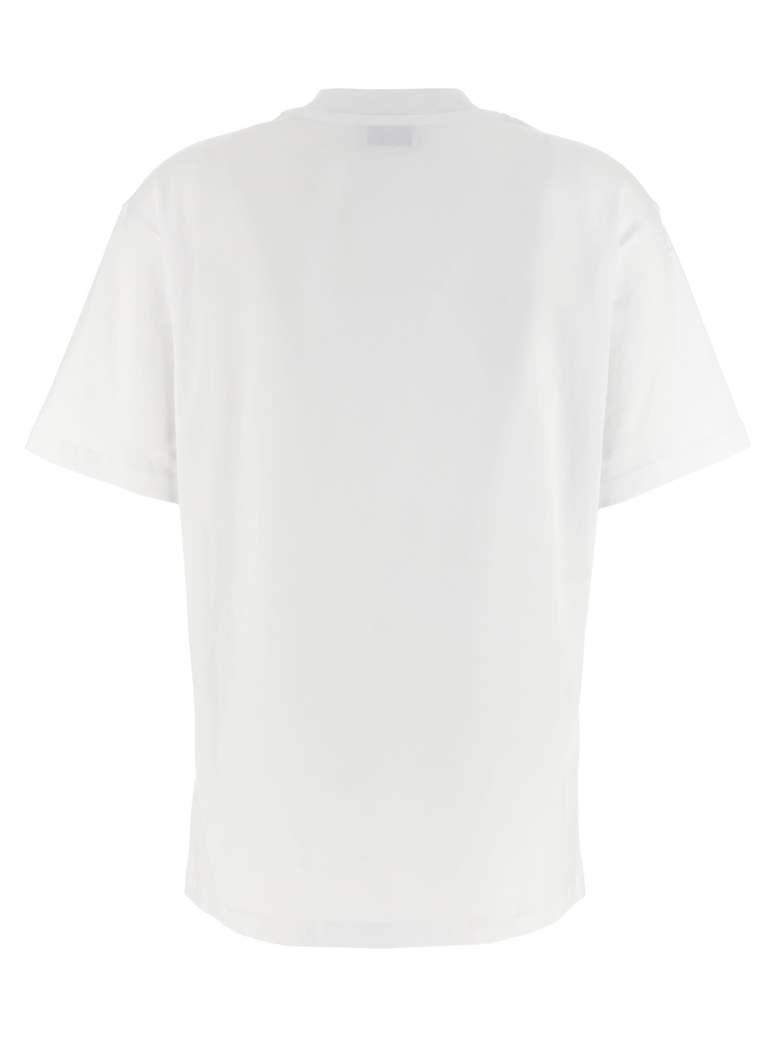 Moschino Crew Neck Graphic Print Short Sleeves Tshirt In White
