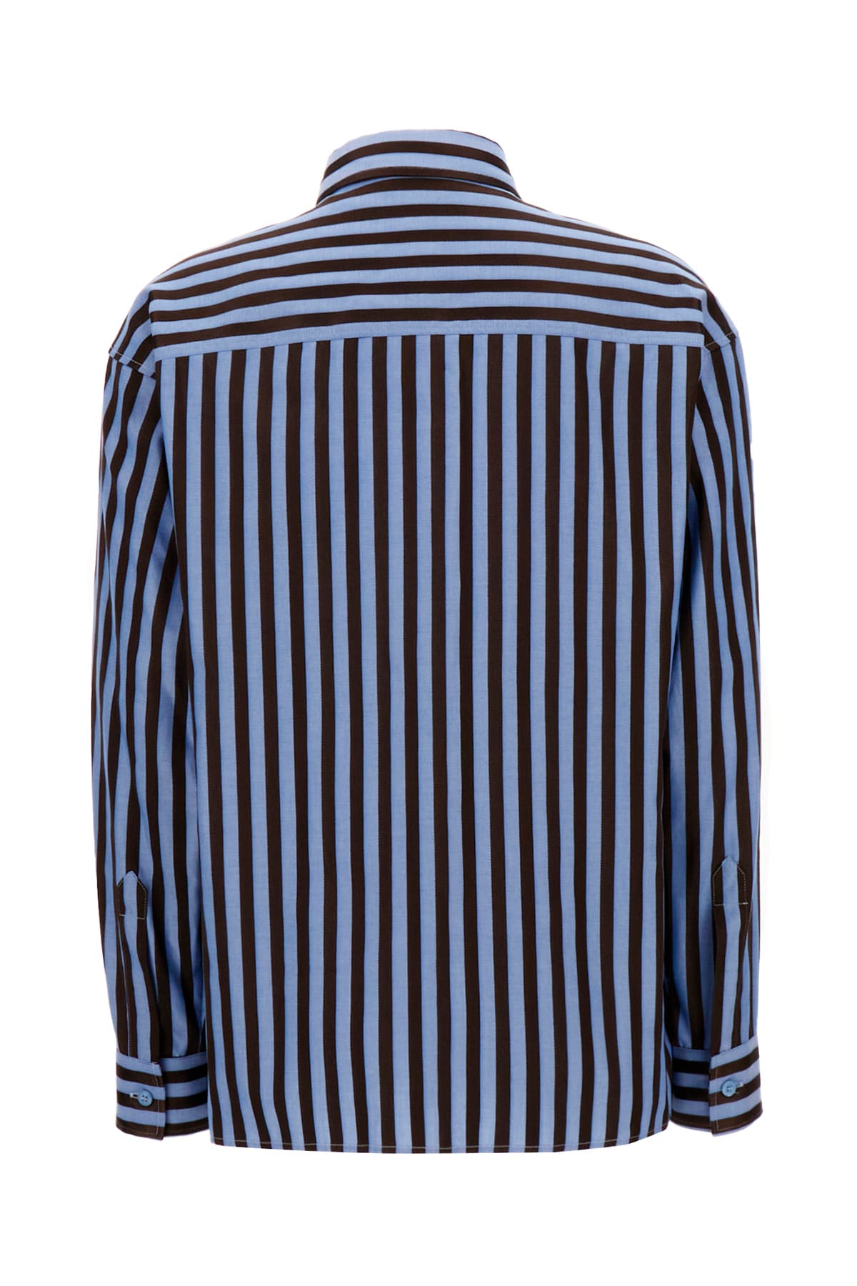 Etro Printed Cotton Blend Oversize Shirt In 250
