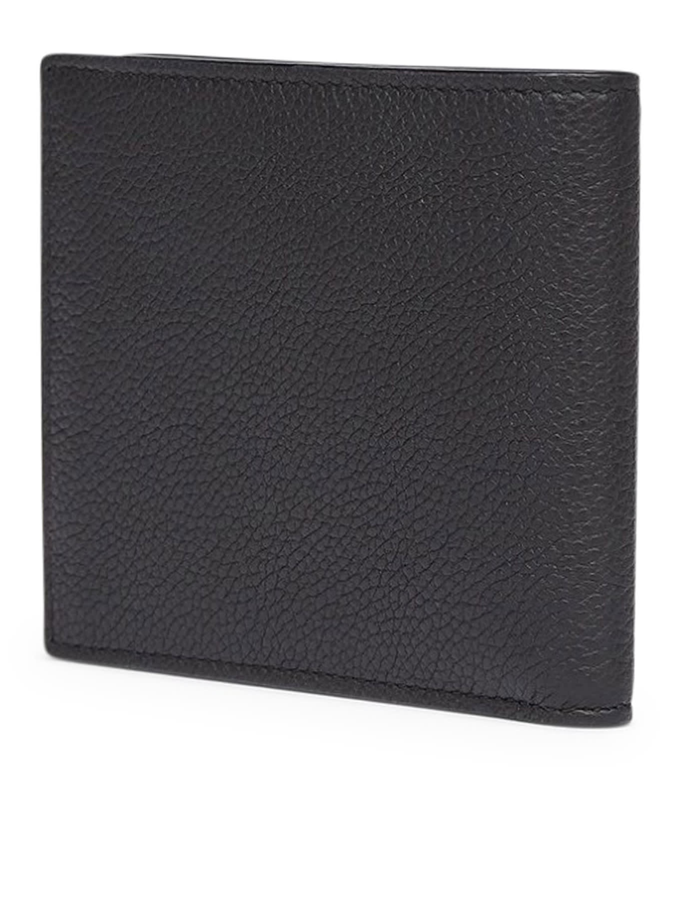 Shop Fendi Bi-fold Wallet Vit.cher C/let In Black Rubs