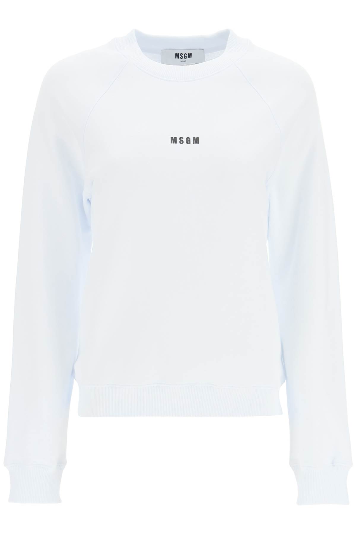Shop Msgm Mini Logo Cotton Sweatshirt