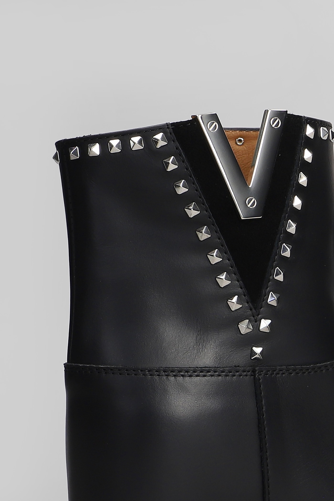 Shop Via Roma 15 Ankle Boots Inside Wedge In Black Leather
