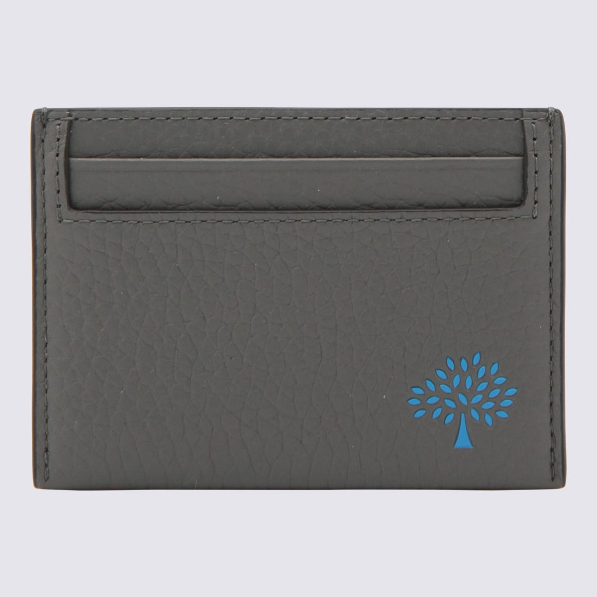 MULBERRY CHARCOAL LEATHER CARD HOLDER