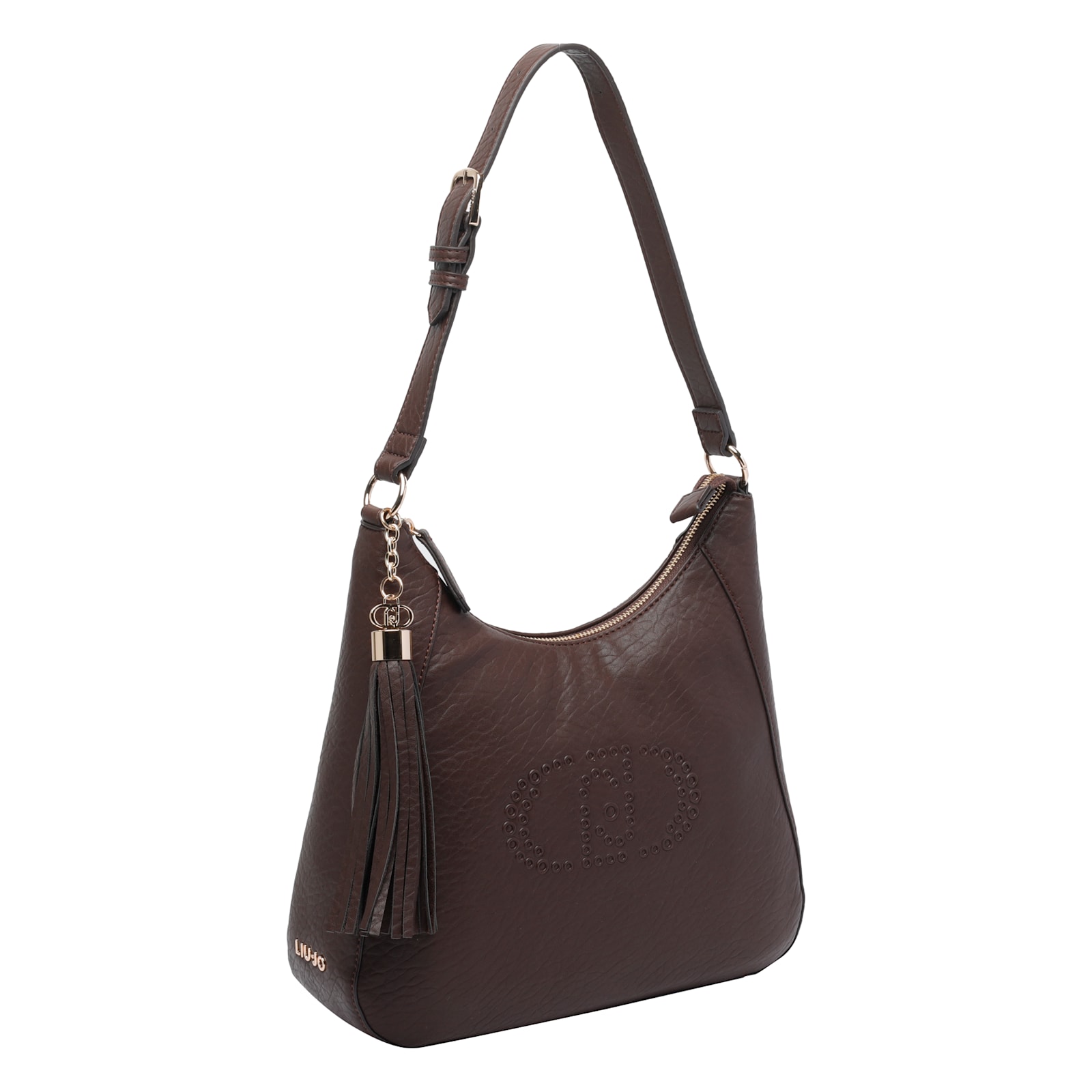 Liu •jo Top-zip Tassel-detail Shoulder Bag In Brown