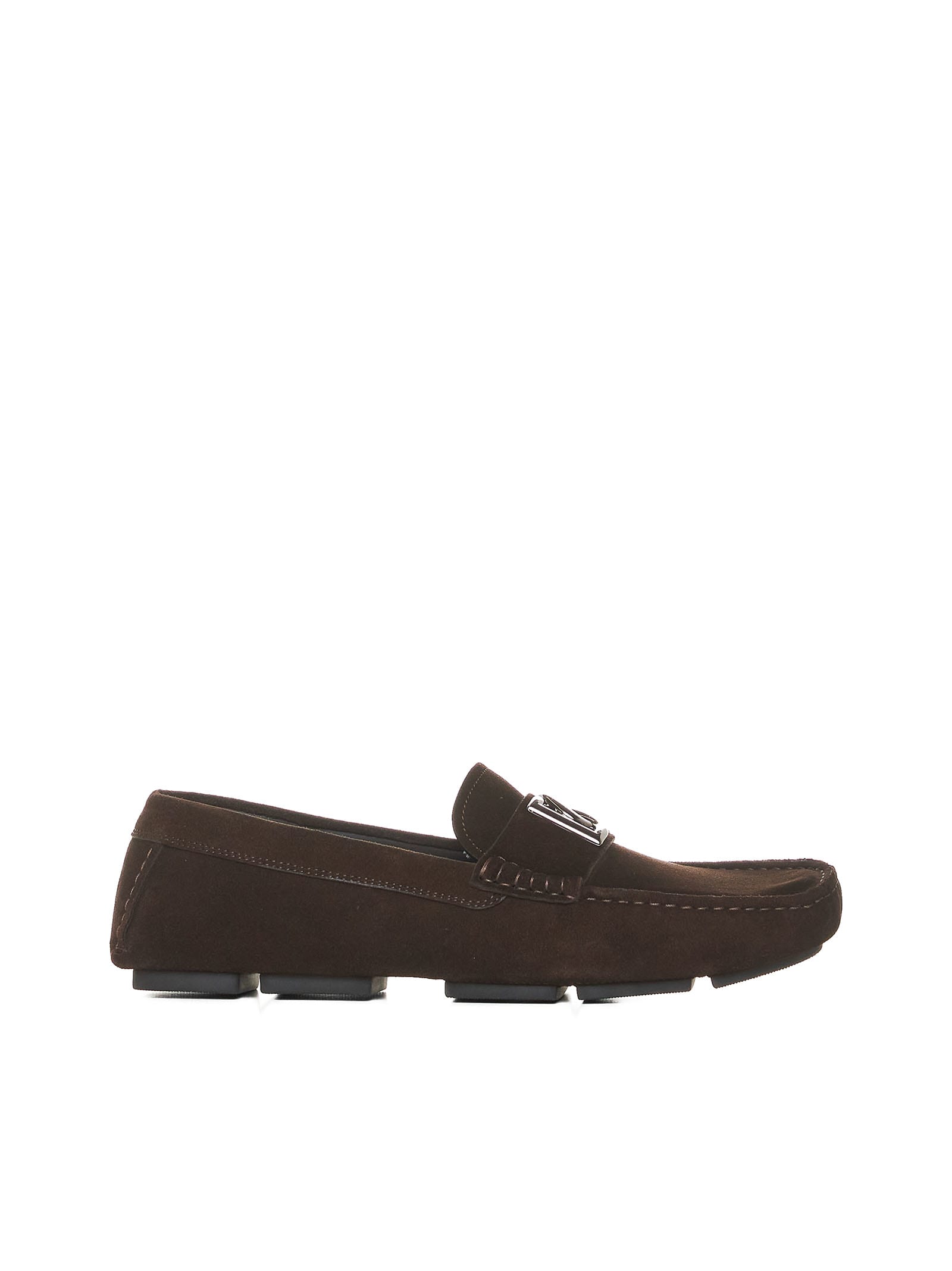 DOLCE & GABBANA EBONY COLOR SUEDE LOAFERS