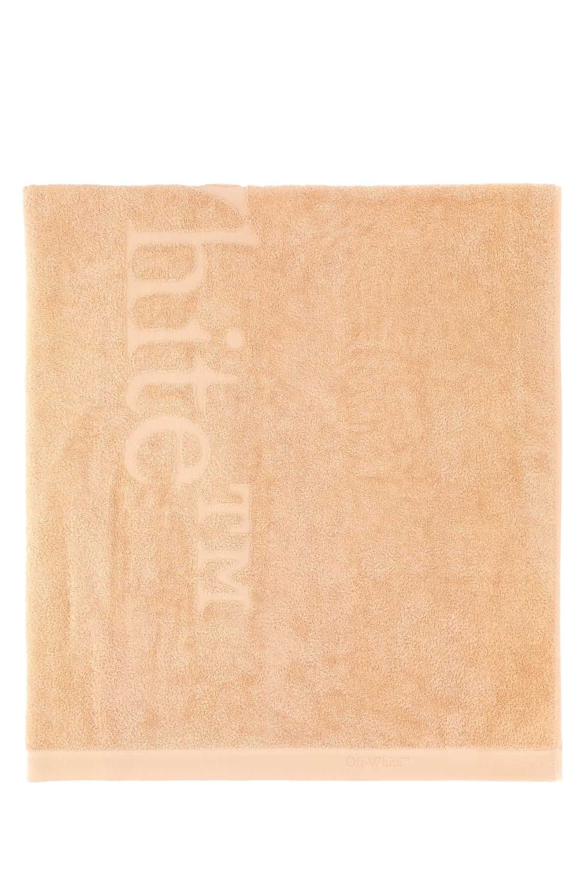 Off-White Light Pink Terry Fabric Shower Towel