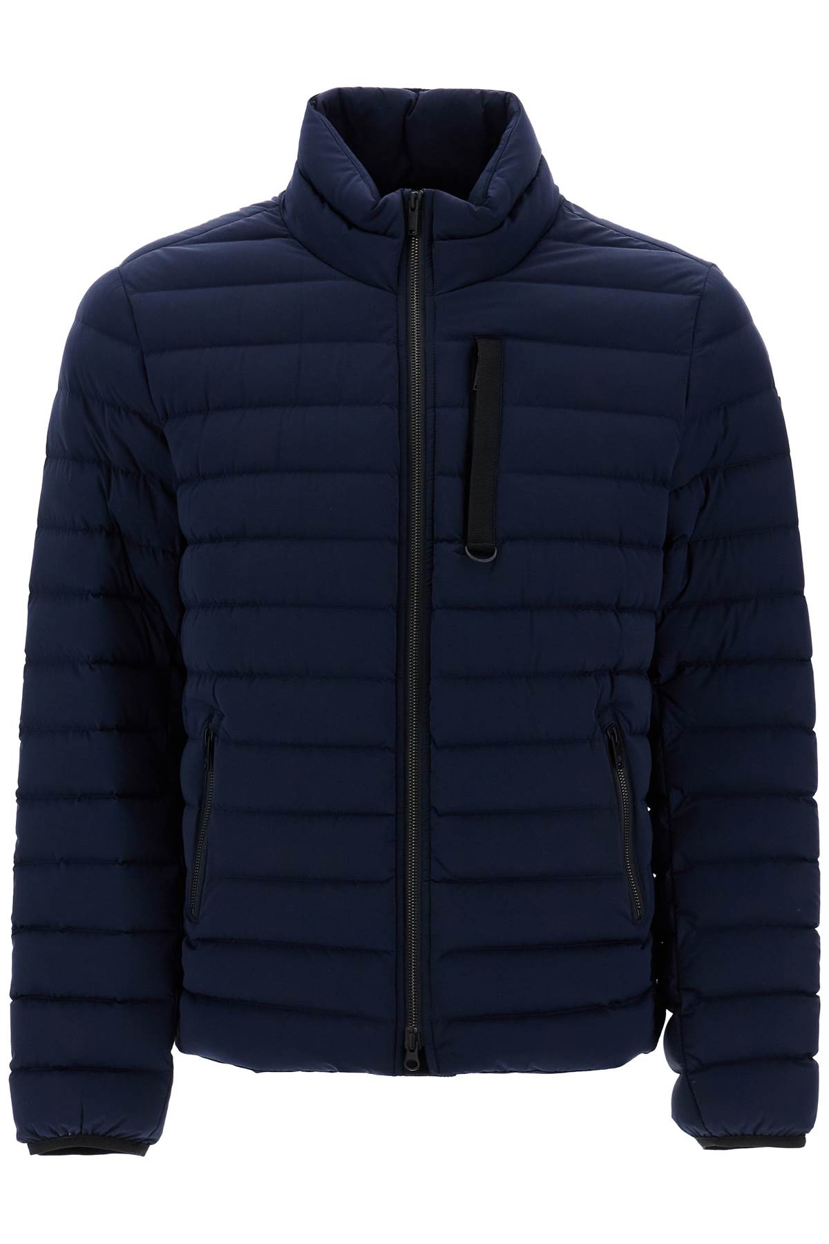 Shop Moose Knuckles Laki Active Flex Down Jacket In Navy (blue)