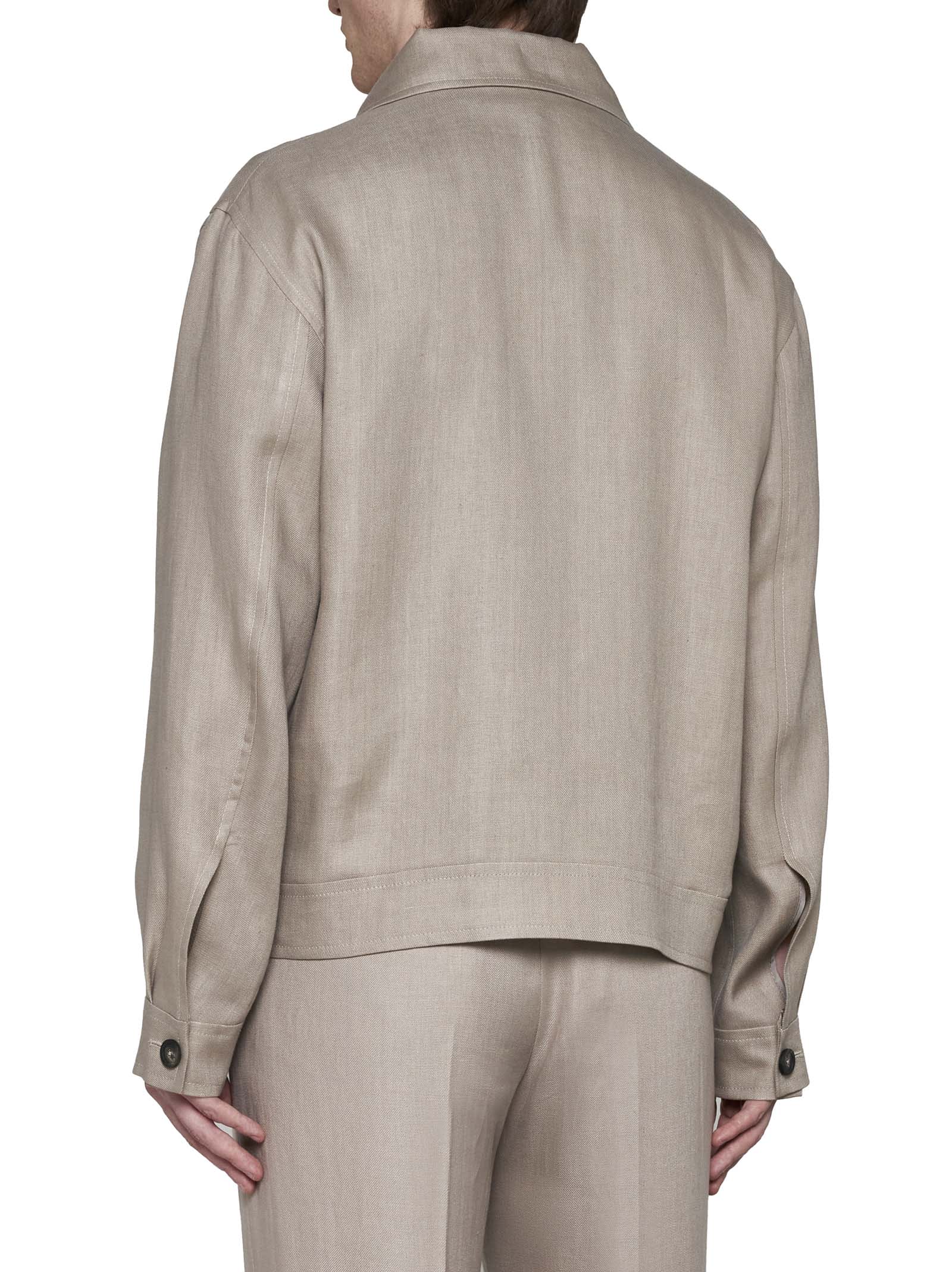 Shop Tagliatore Jacket In Dove Grey