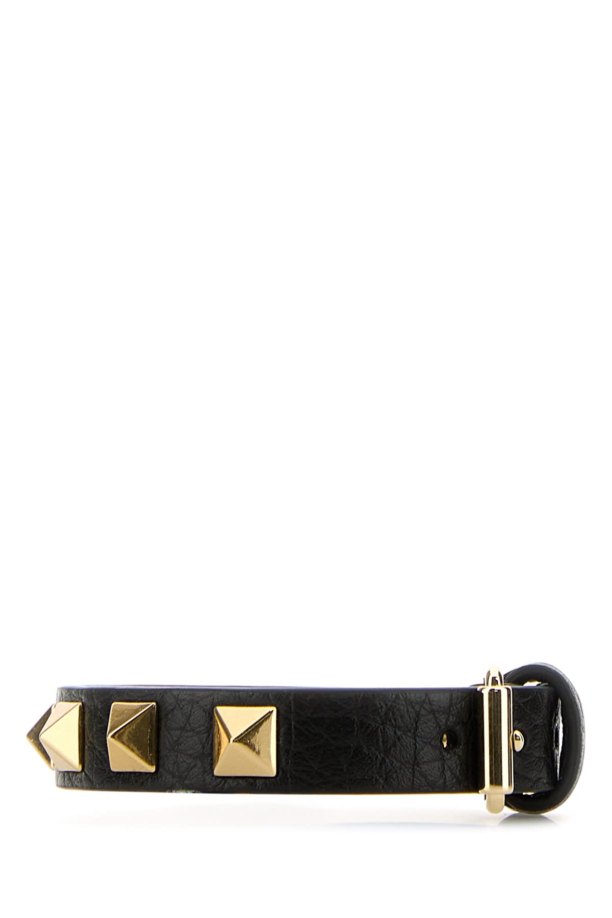 Valentino Garavani Men Rockstud Leather Bracelet In Nero