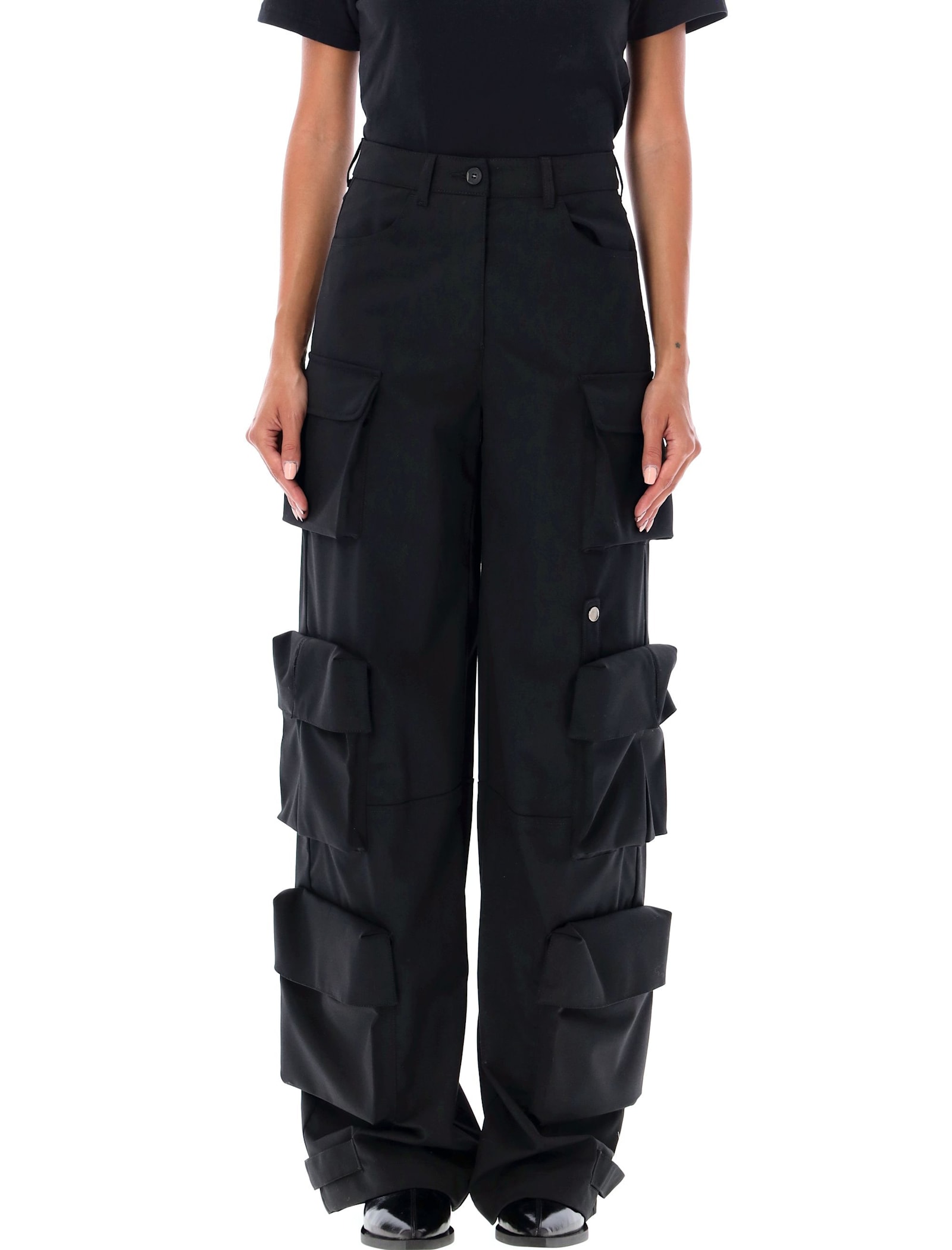 Emporio Armani Capsule Black Blue Asv Multi-pocket Cargo Trousers