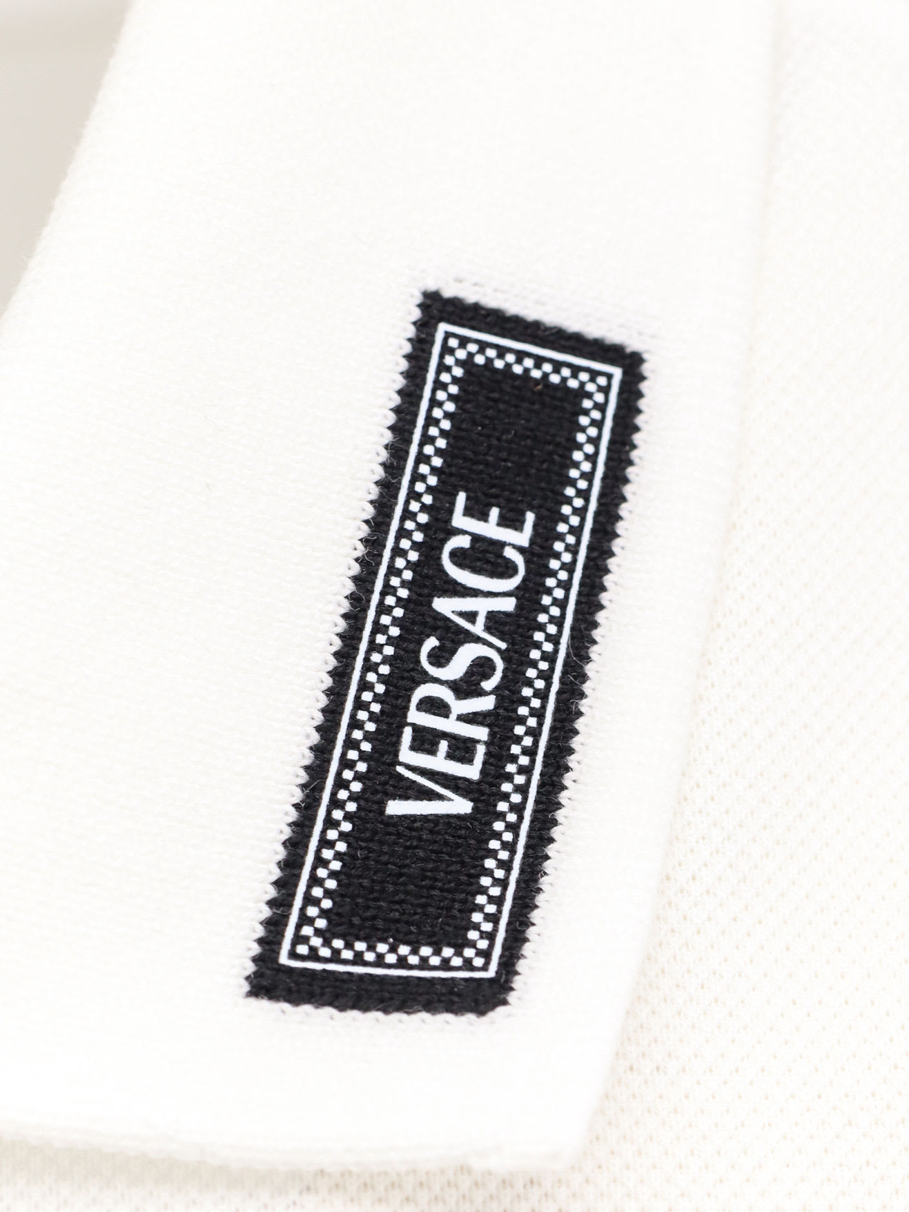 Shop Versace Polo Shirt In White