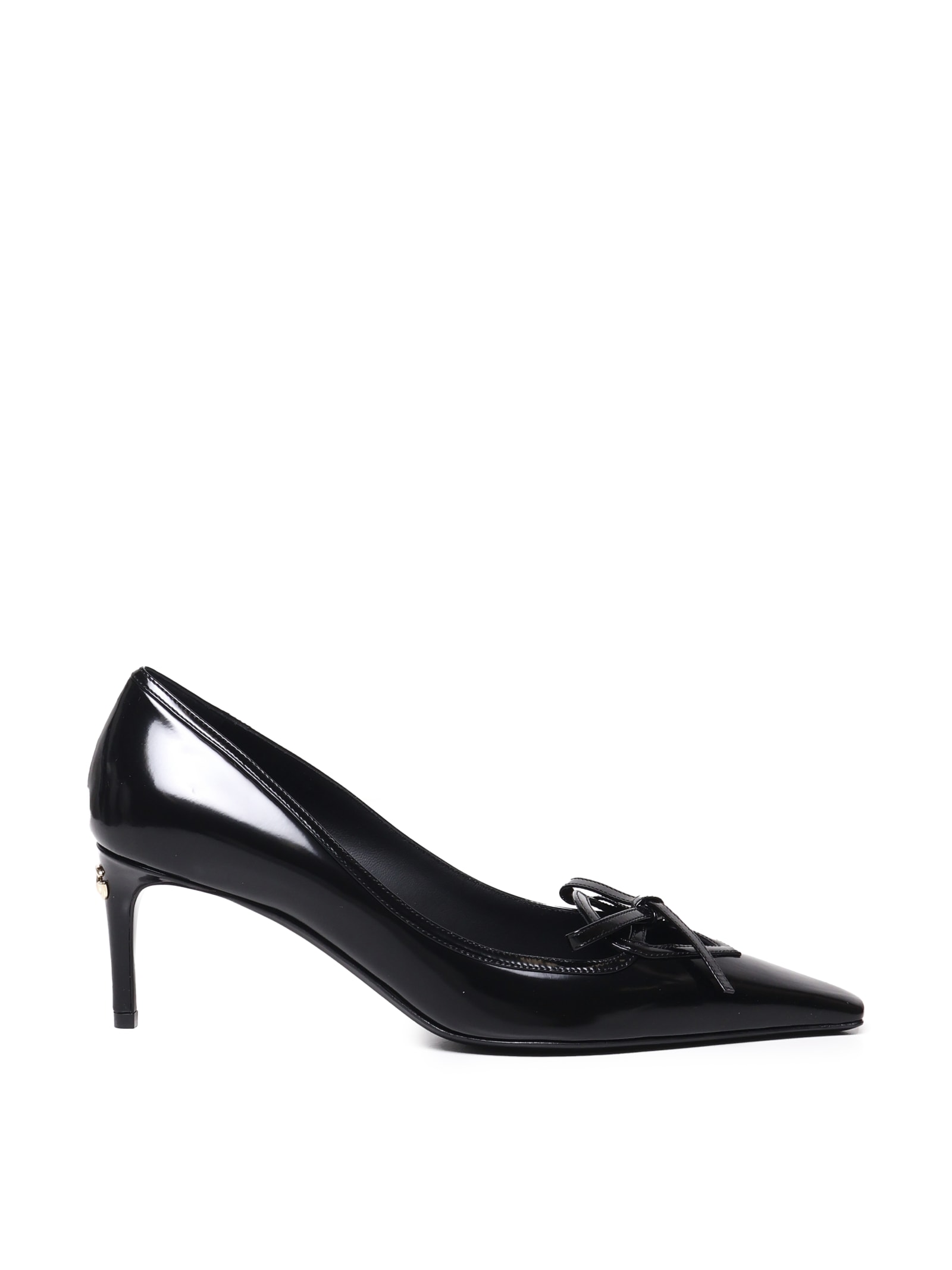 Shop Dolce & Gabbana Décolleté In Shiny Calfskin In Black