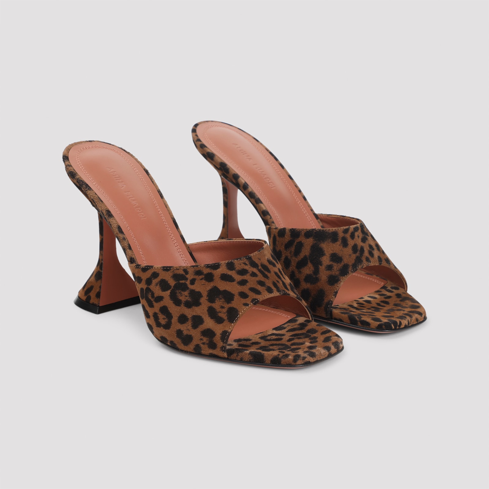 Amina Muaddi Stiletto High-heeled Sandals In Brown