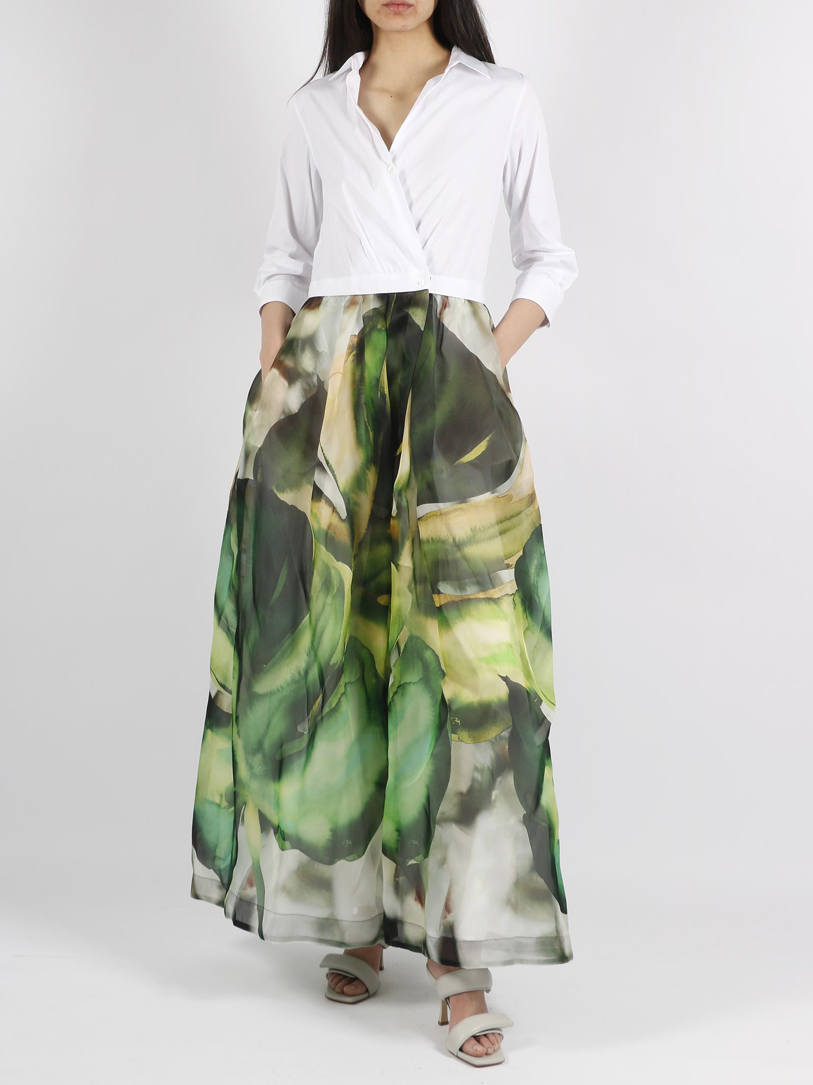 Sara Roka Jinny Long Dress In Green