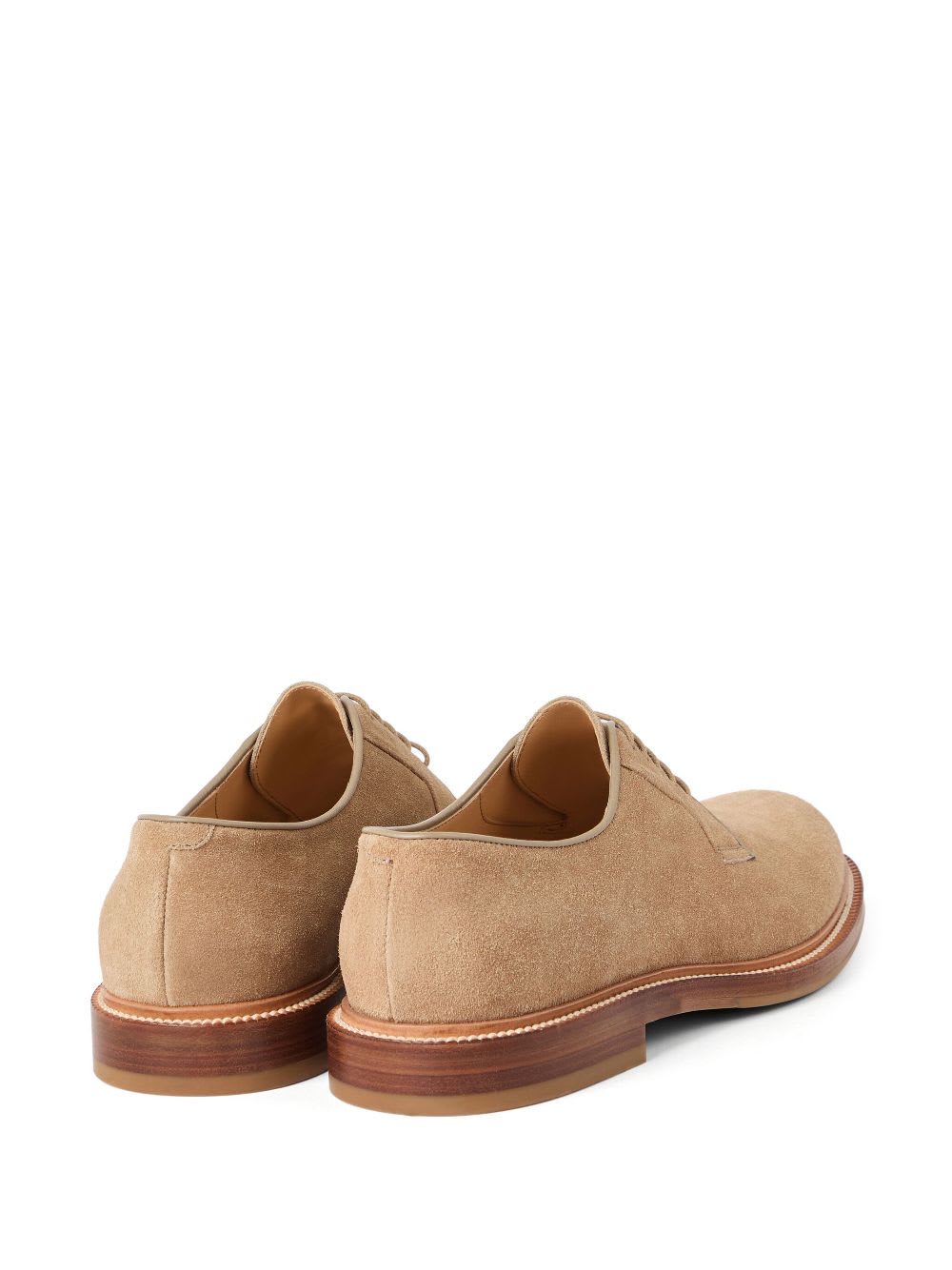 Brunello Cucinelli Round Head Loafer Shoes In Brown