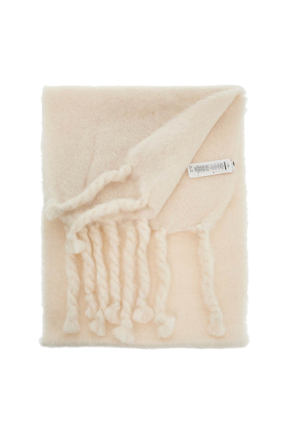 Jil Sander Long Mohair Scarf For In White