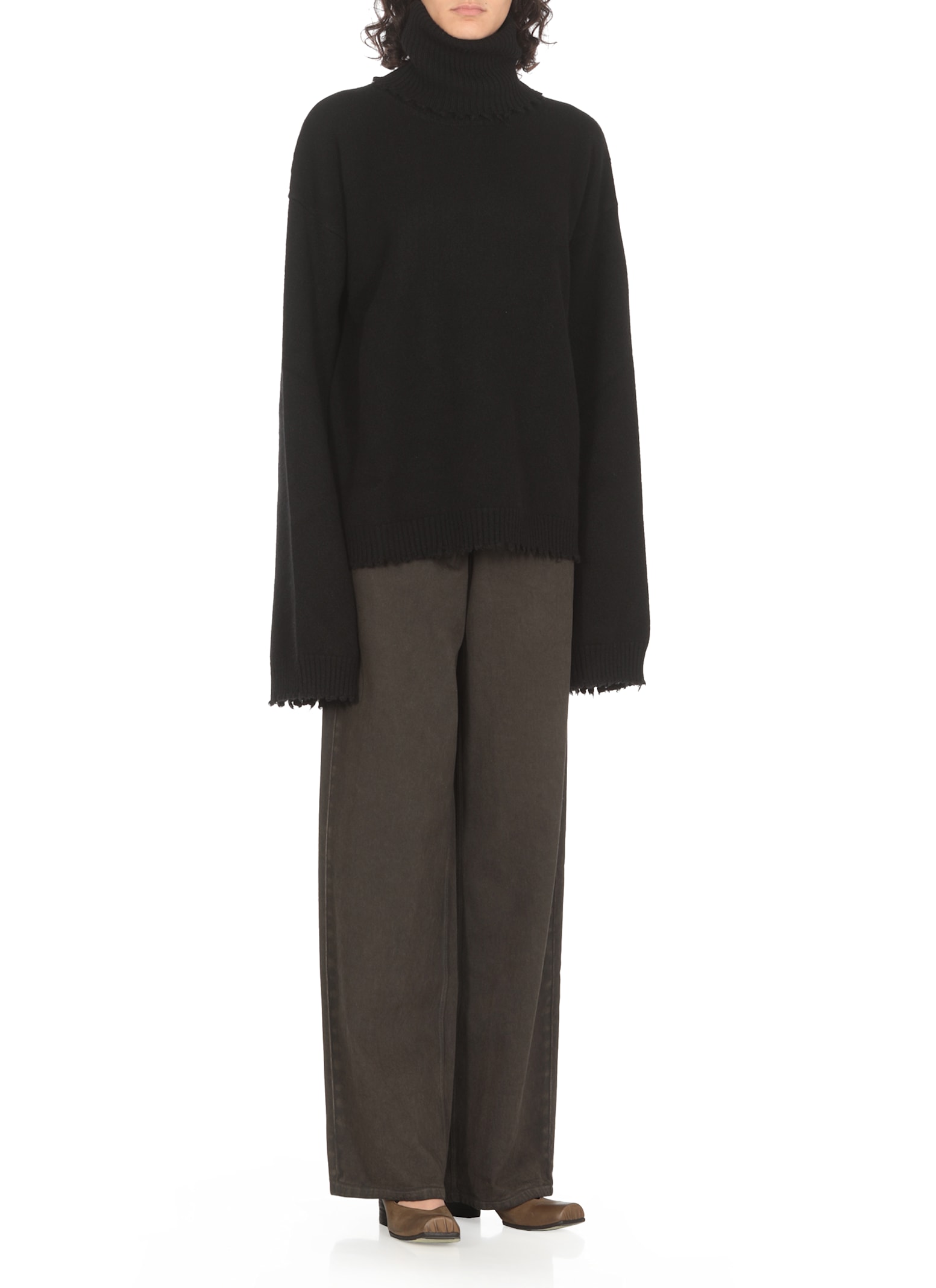 Shop Uma Wang Cashmere Sweater In Black