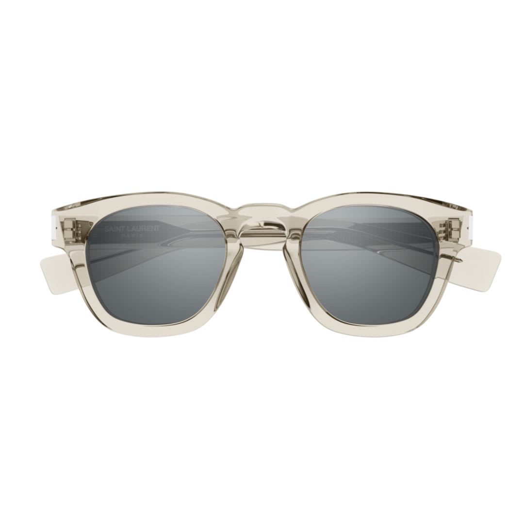 Saint Laurent 48mm Phantos Sunglasses In Beige-beige-silver