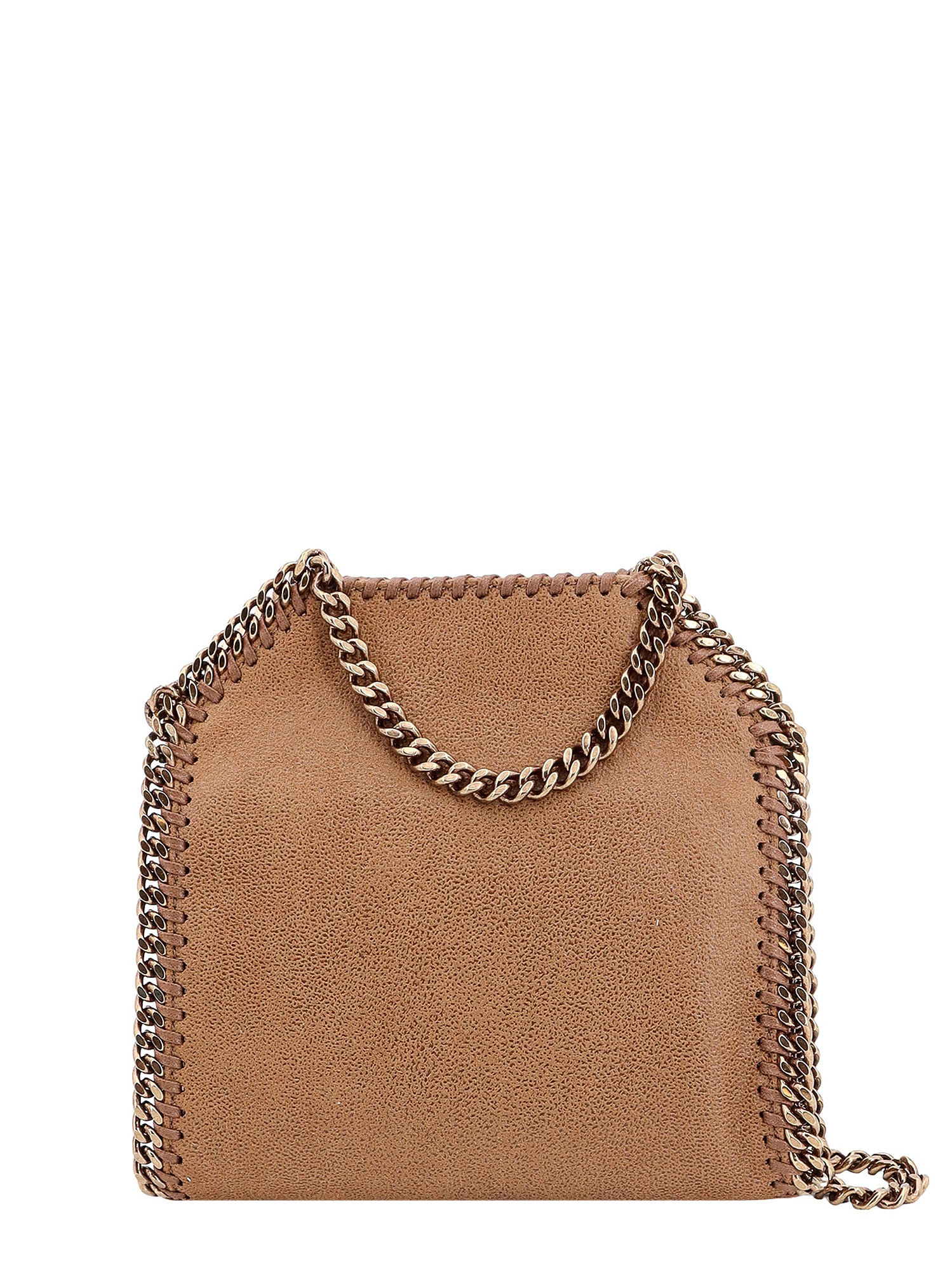 Shop Stella Mccartney Falabella Micro Shoulder Bag In Pecan