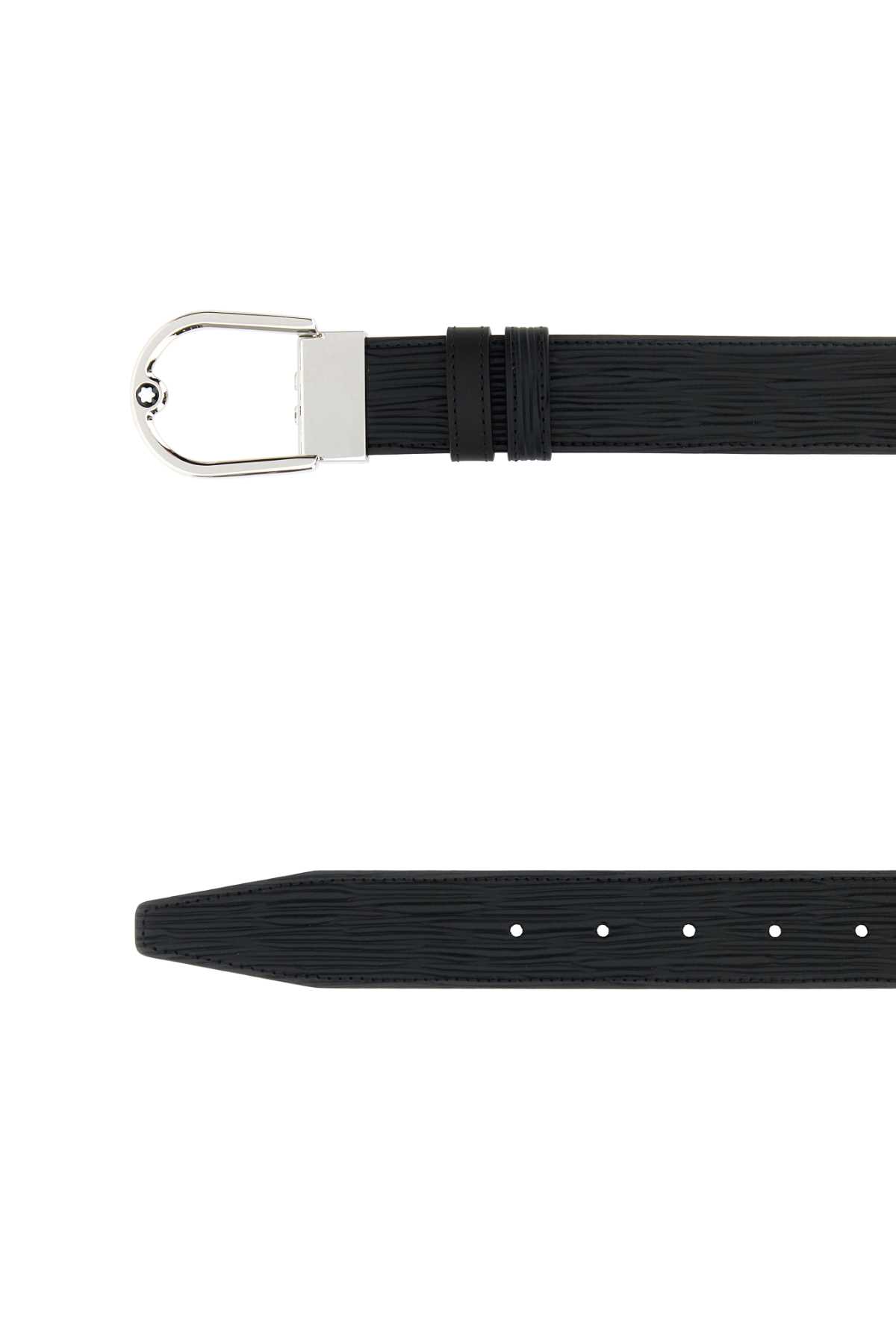 Shop Montblanc Black Leather Belt