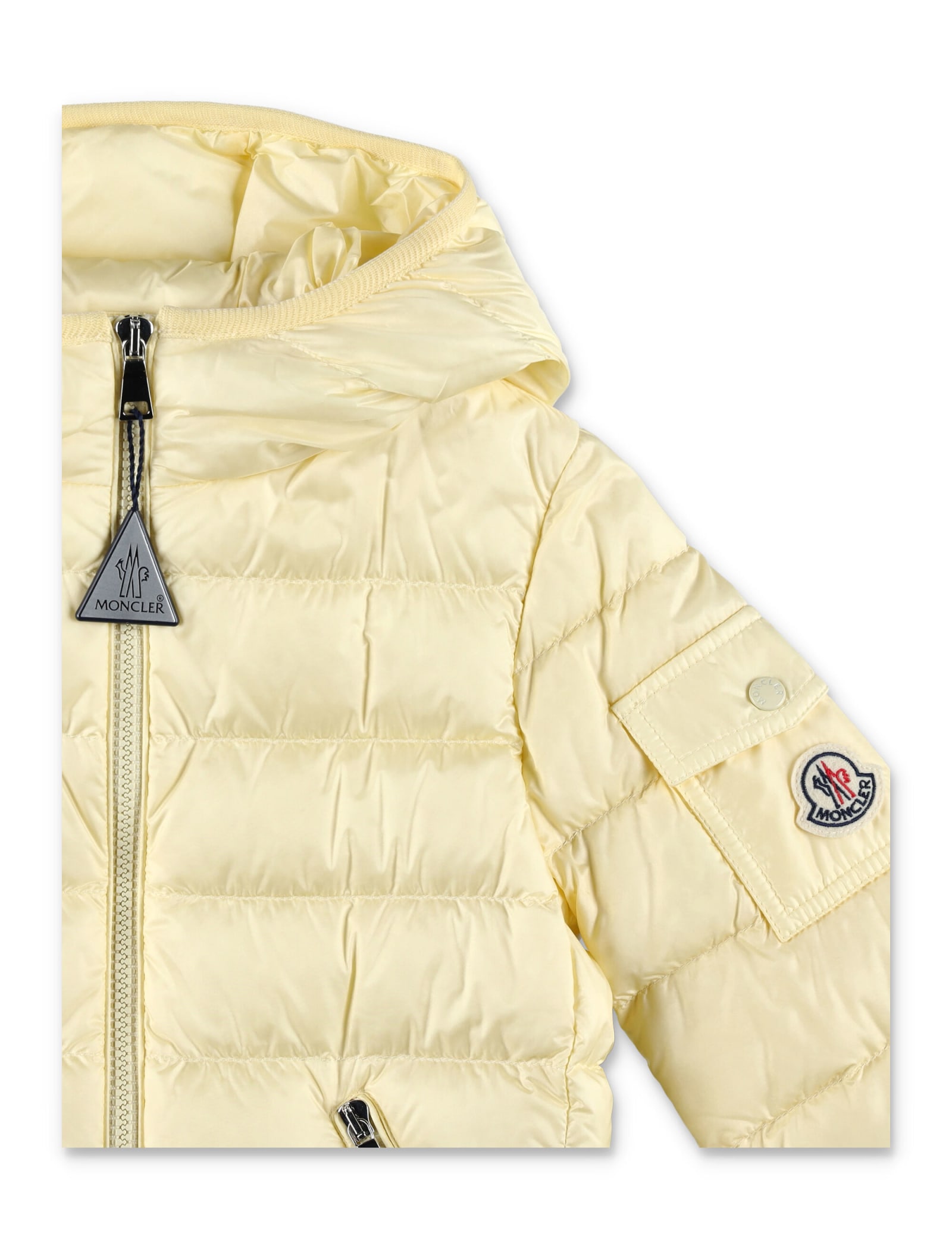 Shop Moncler Gles Jacket In Yellow