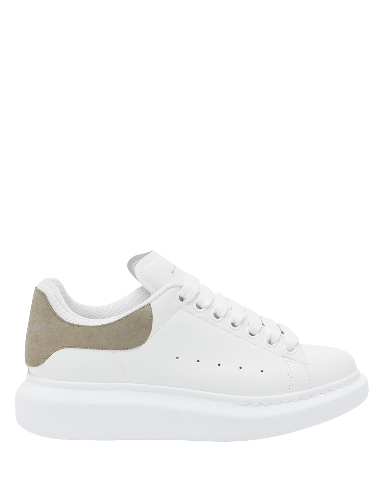 Shop Alexander Mcqueen Oversized Sneakers In White/beige