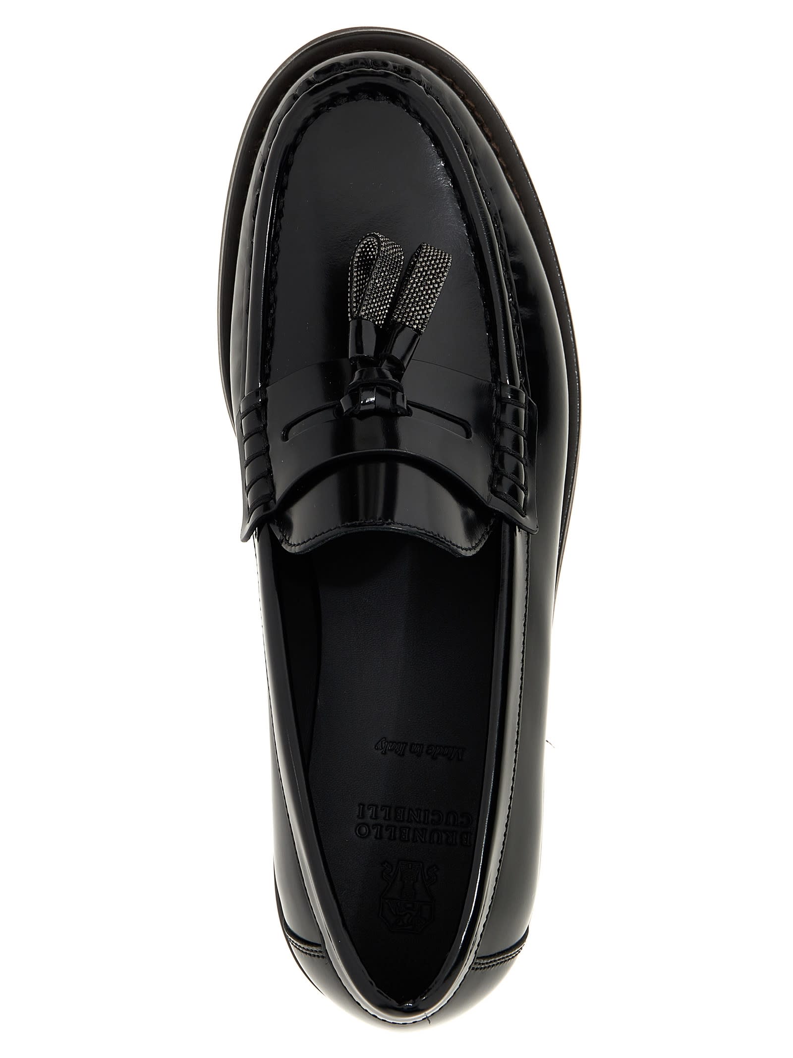 Shop Brunello Cucinelli Monile Loafers In Black