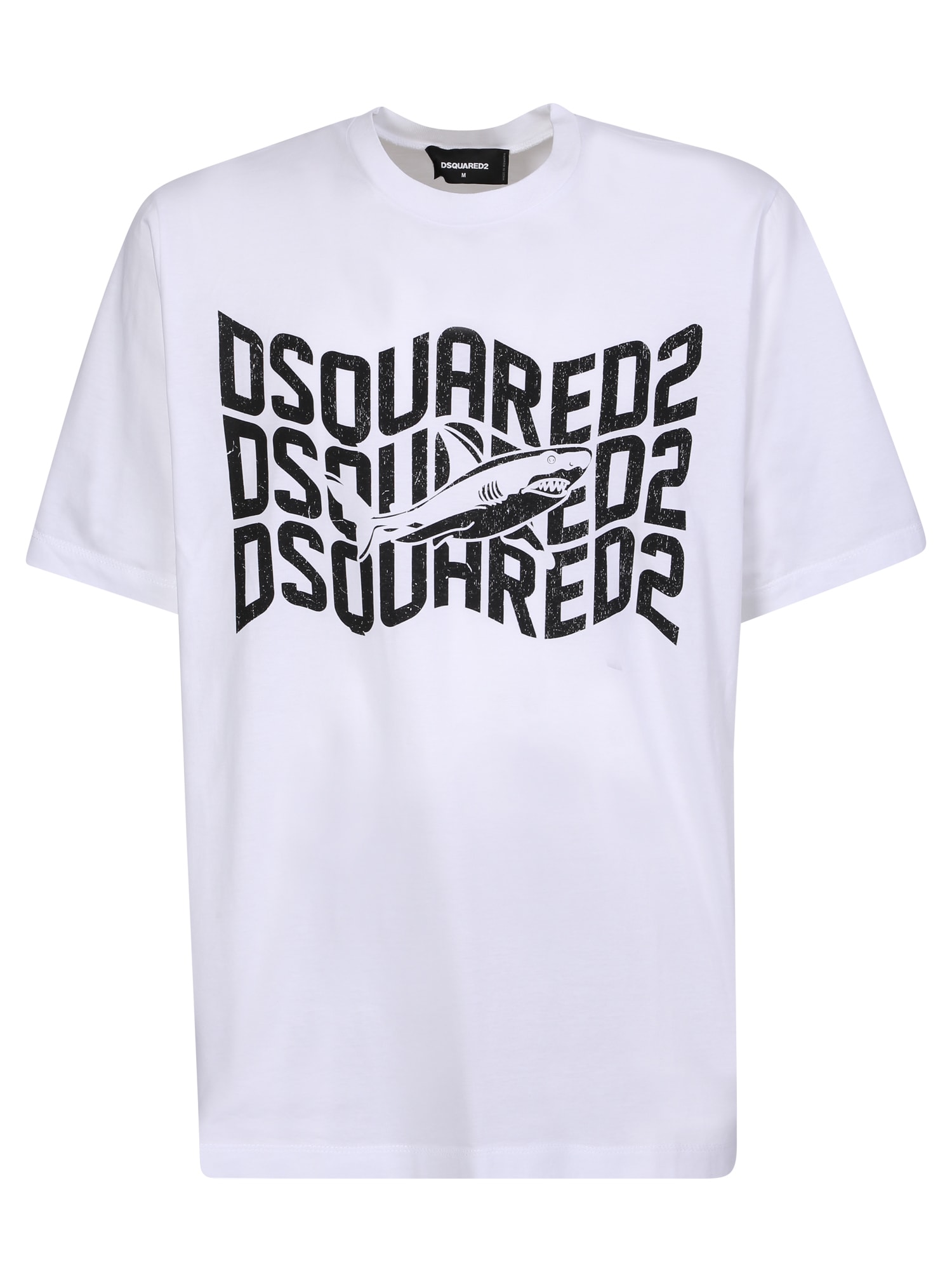 Dsquared2 White Shark Logo T-shirt