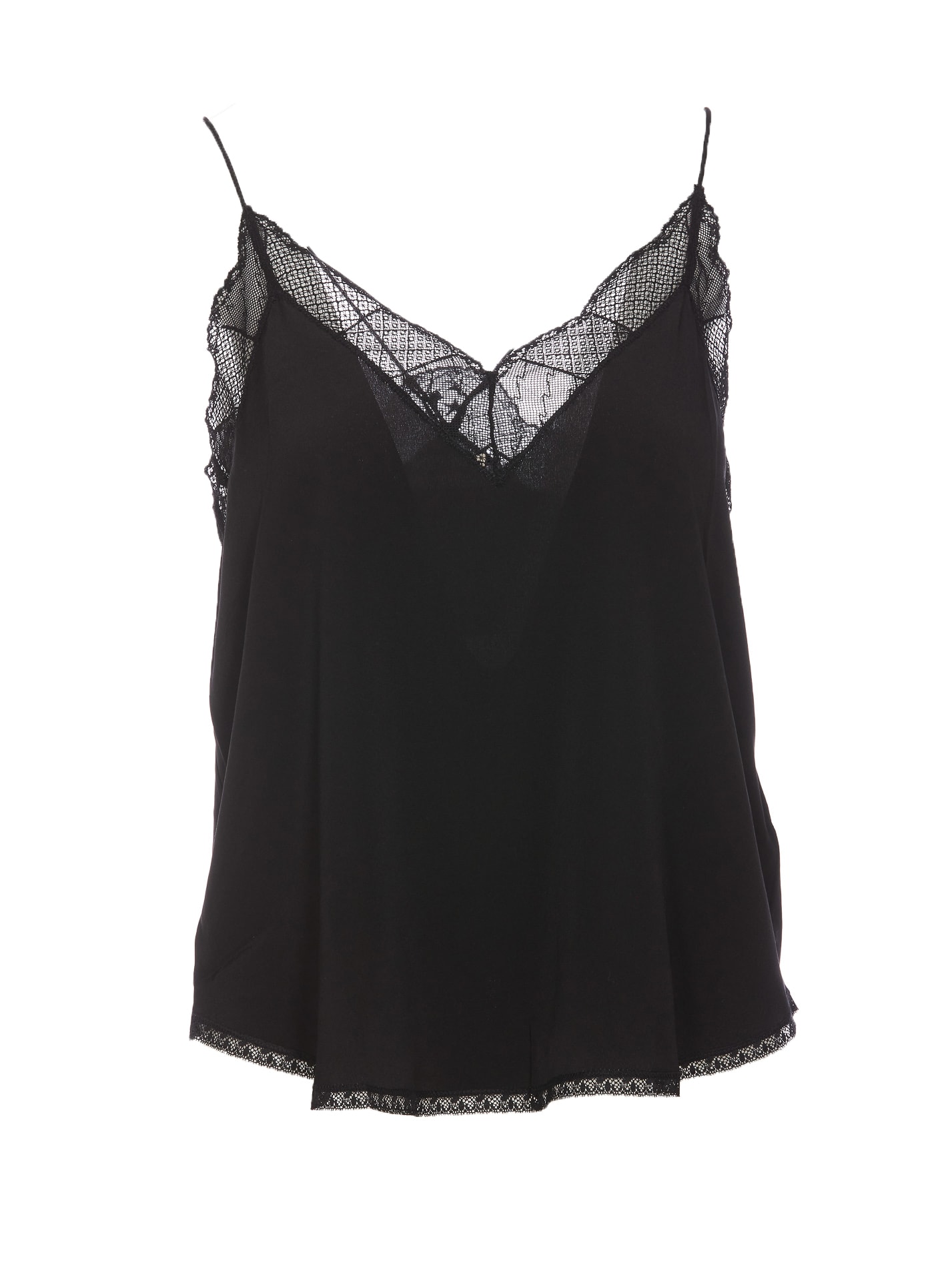 Shop Zadig &amp; Voltaire Christy Cdc Permanent Top In Black