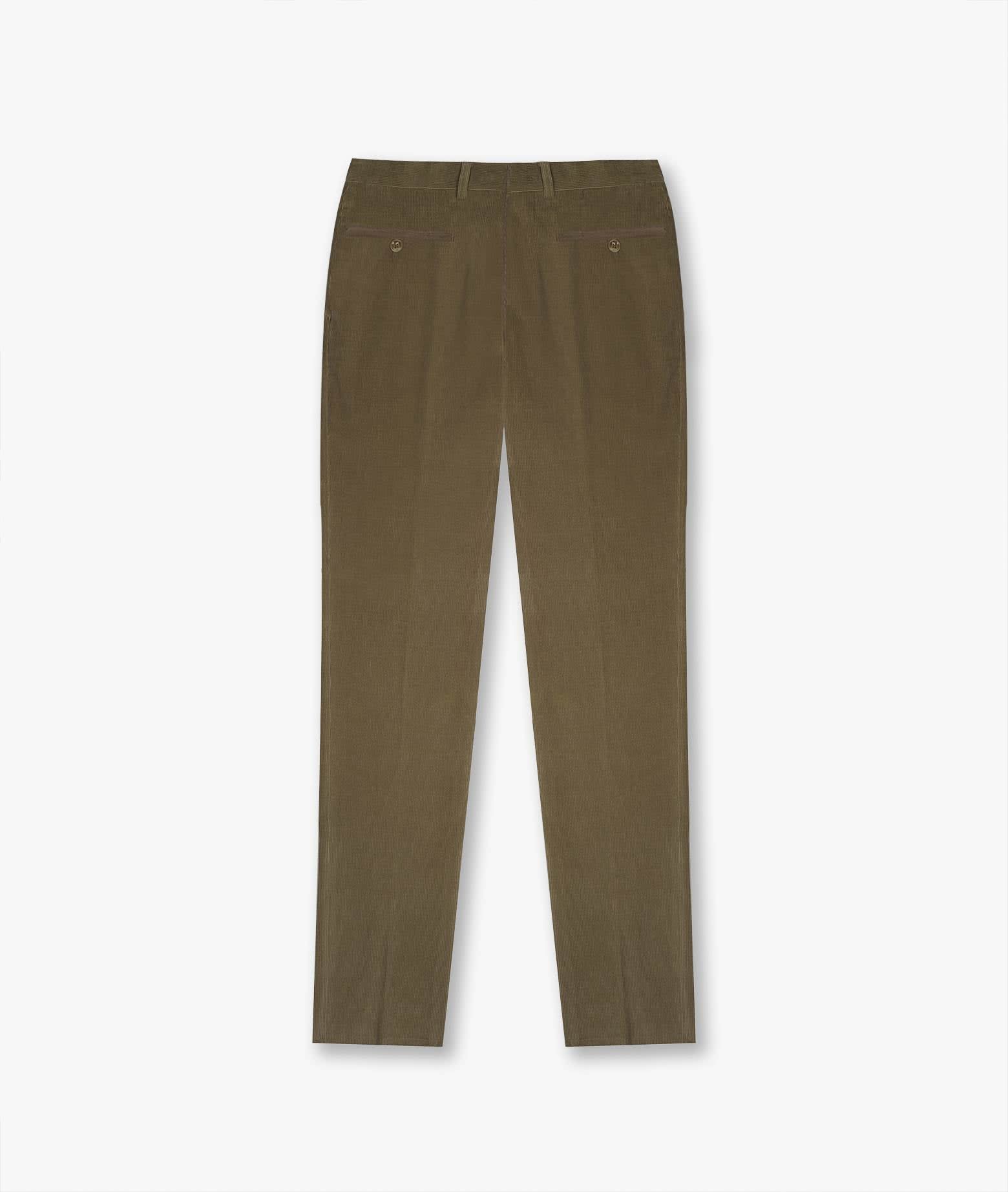 Shop Larusmiani Velvet Trousers Howard Pants In Olive