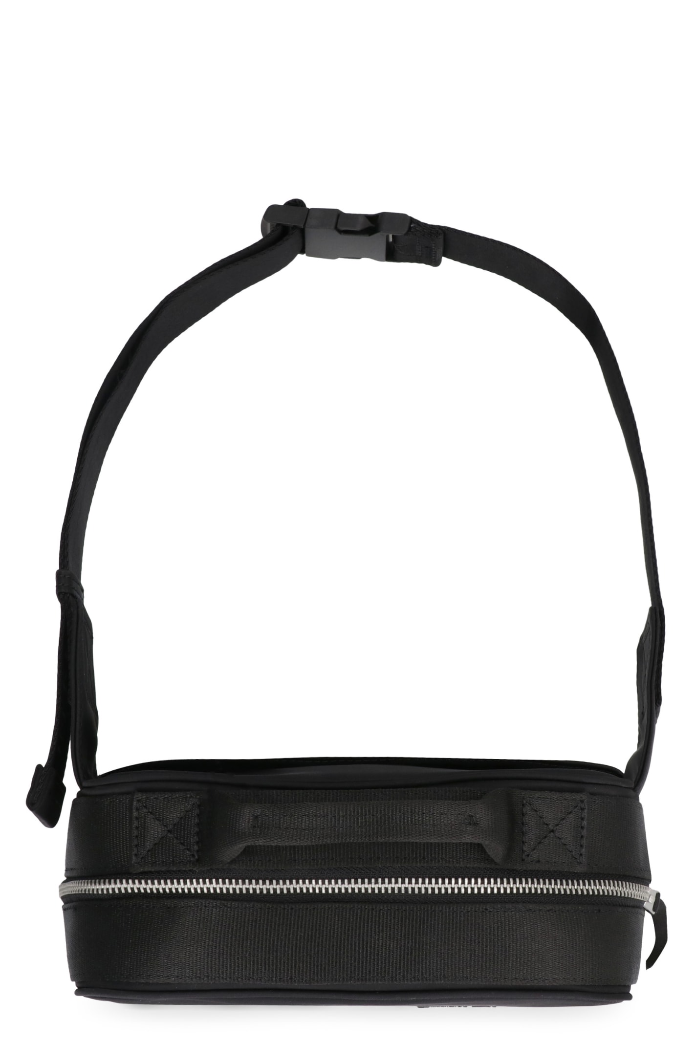 Shop Maison Kitsuné The Traveller Nylon Belt Bag In Black