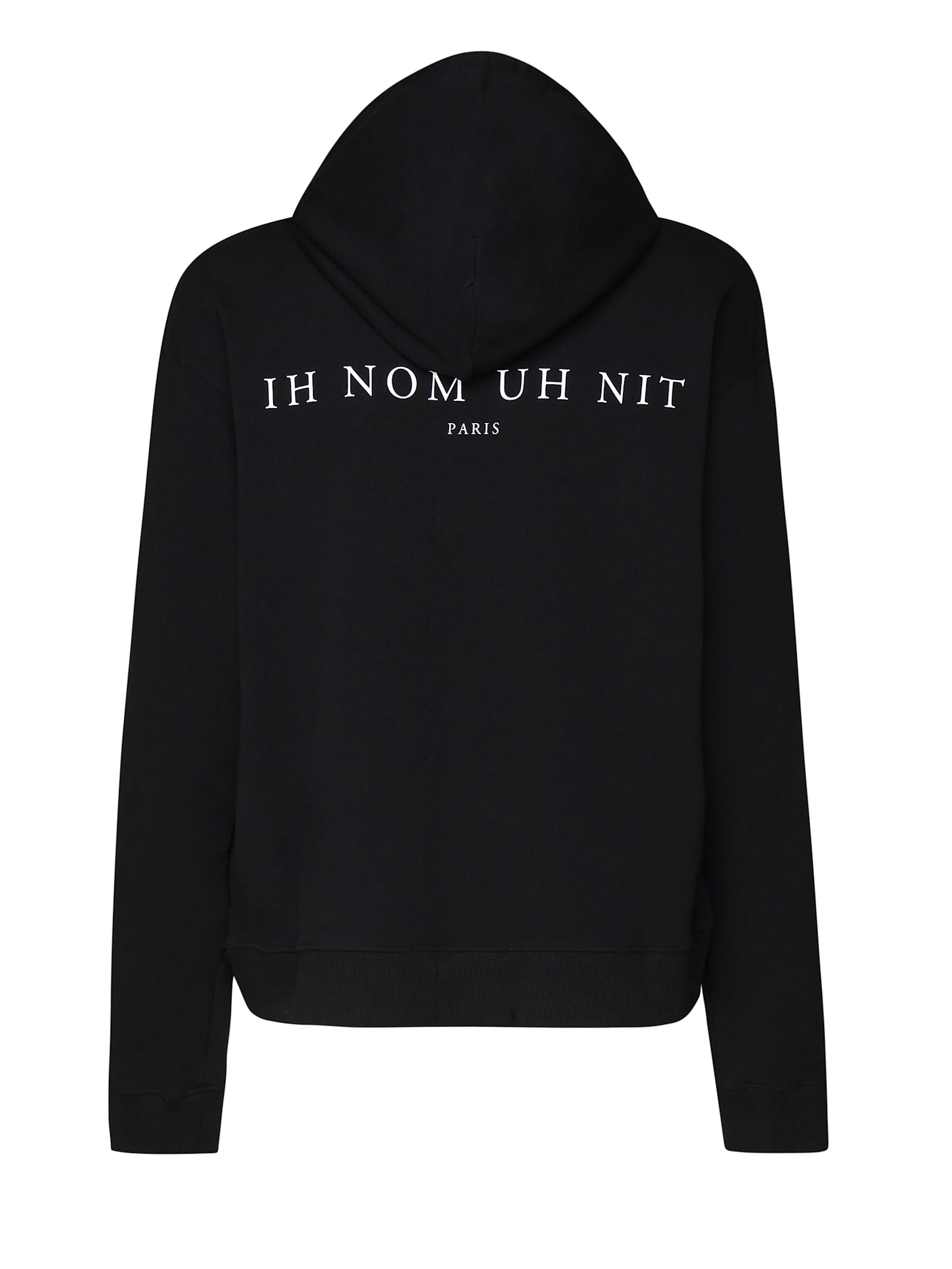 Ih Nom Uh Nit Hoodie Small Mask Print In Black