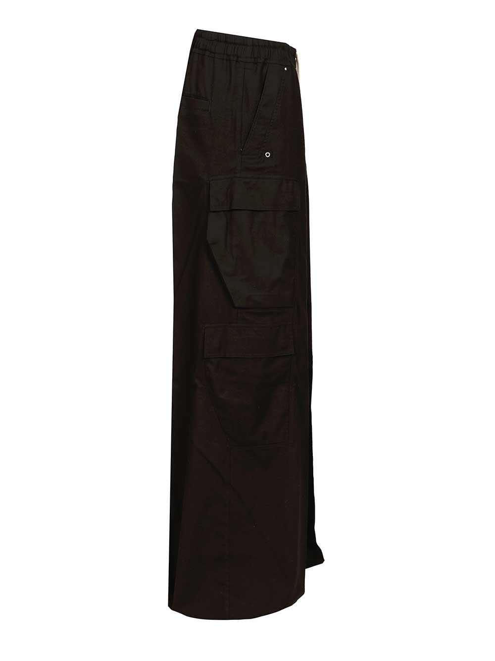 Rick Owens Black Concordians Cargobelas Cargo Pants In Black