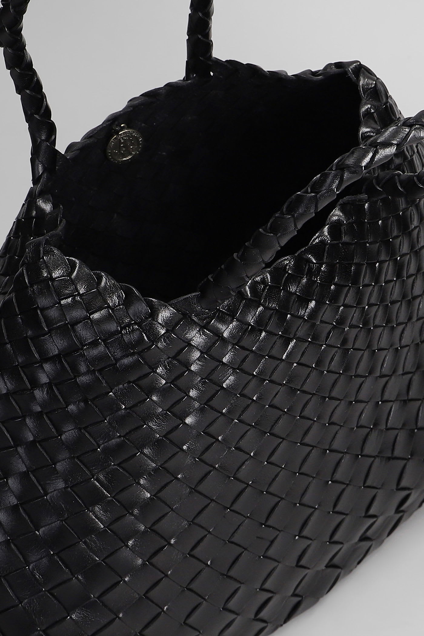 Dragon Diffusion Santa Croce Big Tote In Black Leather In Black